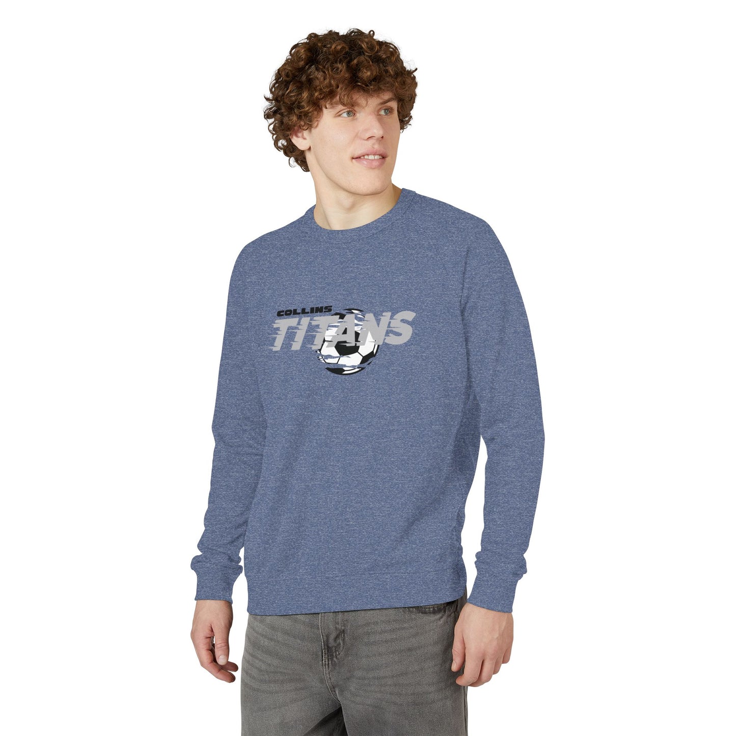Titans Soccer French Terry Crewneck Sweatshirt, Soccer Spirit Wear, Comfortable Athletic Apparel