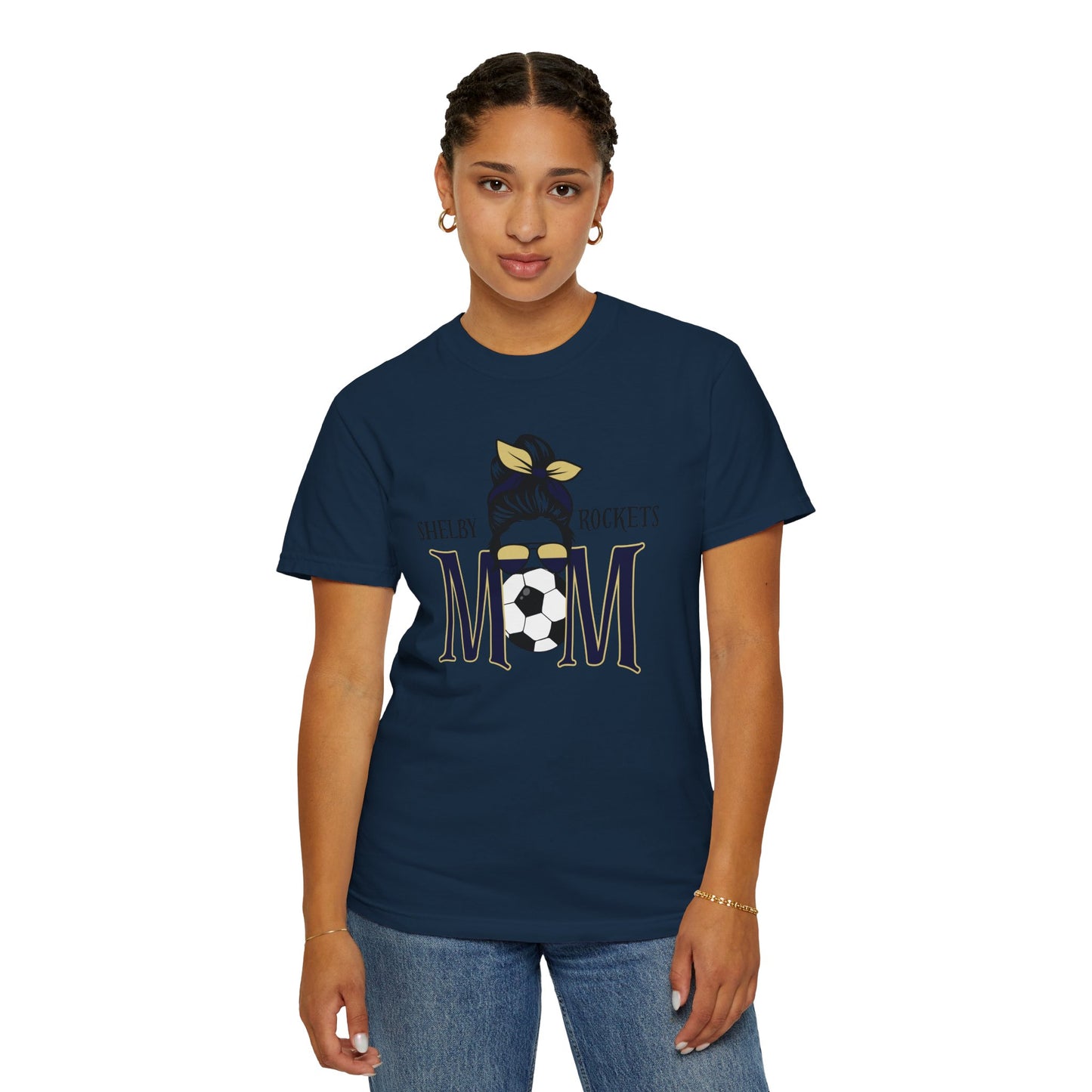 Shelby Rockets Cool Soccer Mom T-Shirt, Gift for Sports Moms, Garment-Dyed Tee