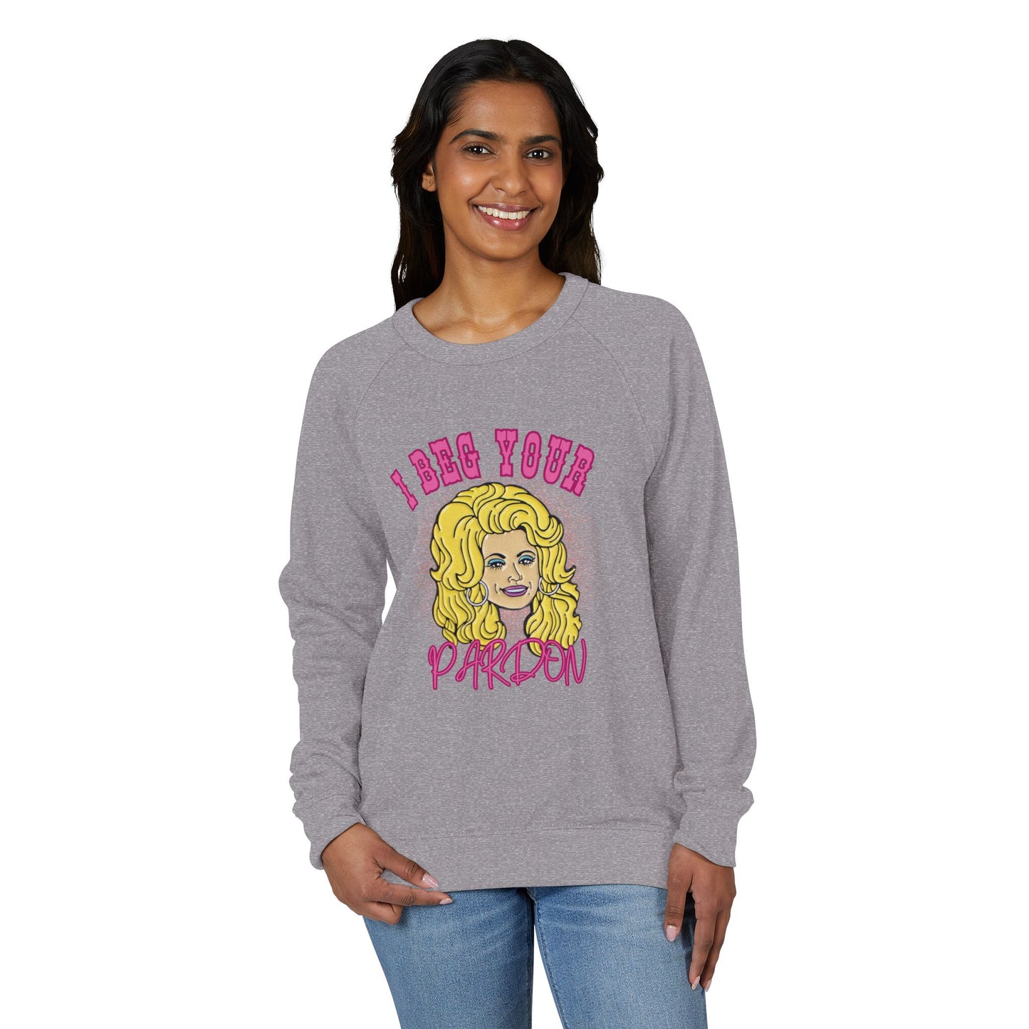 I Beg Your Patron Crewneck Sweatshirt, Dolly Lover, Pop Culture
