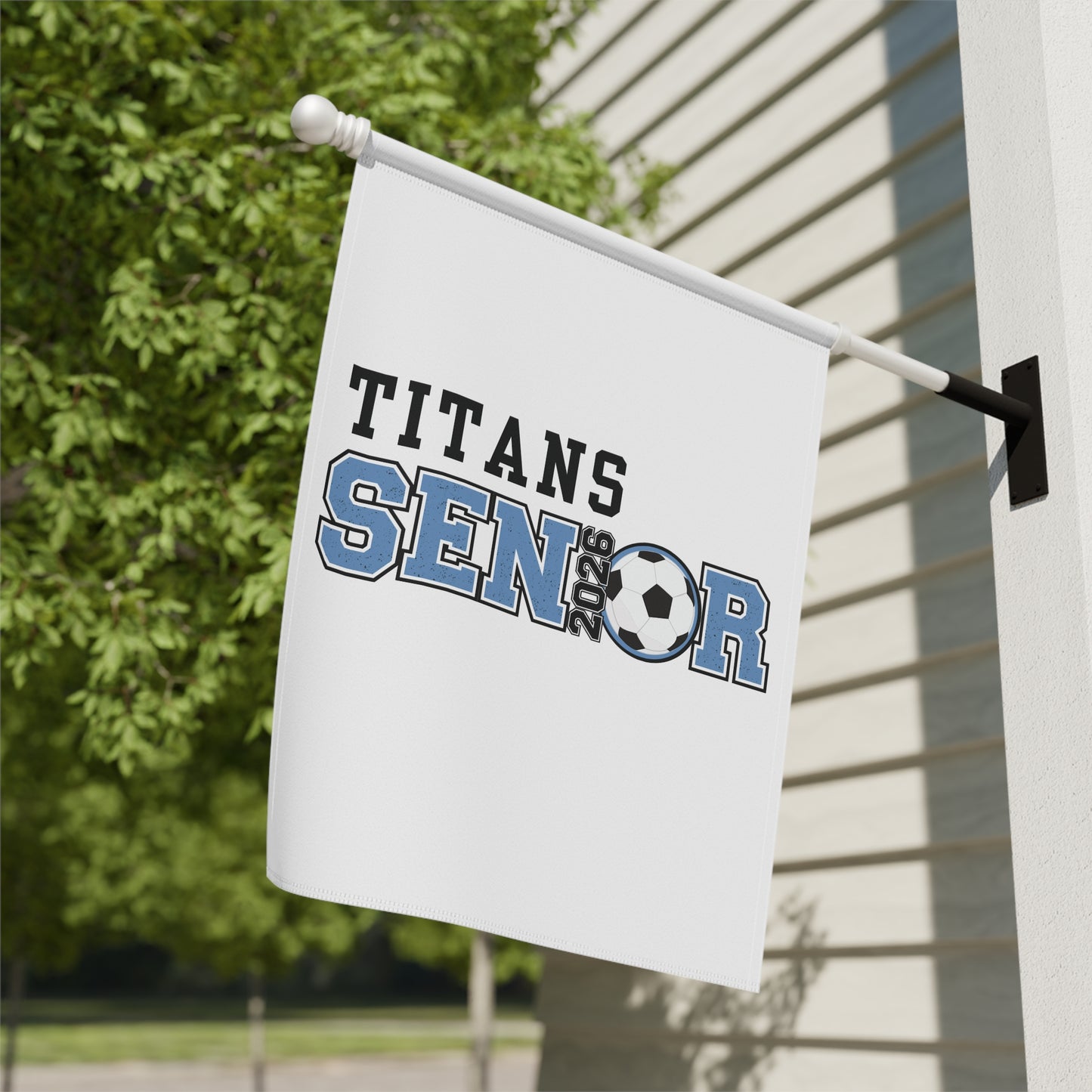 Titans Senior Soccer Garden Banner | Personalized Outdoor Decor, Graduation Celebration, Custom Yard Sign, Sports Event Decor