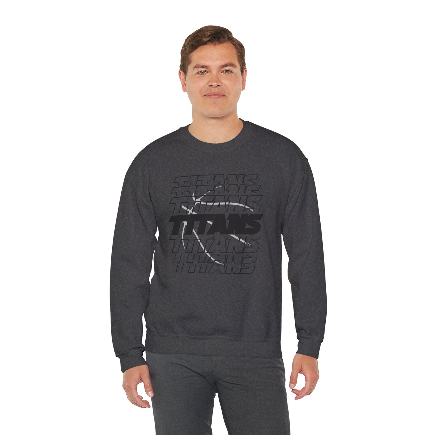 TITANS on Repeat Sweatshirt — Retro Stacked Basketball Crewneck