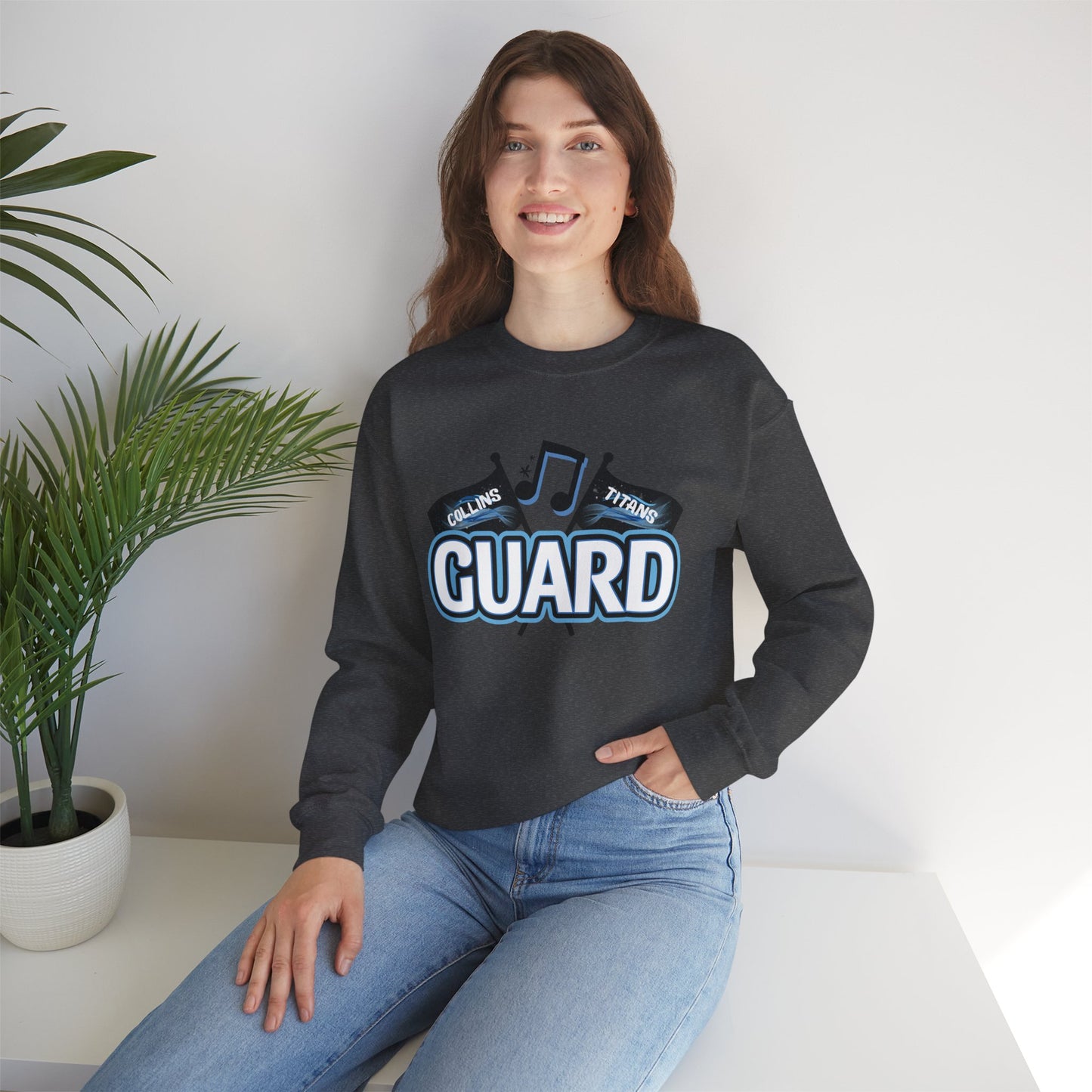 Color Guard Crewneck Sweatshirt - Perfect for Marching Band- Collins High School