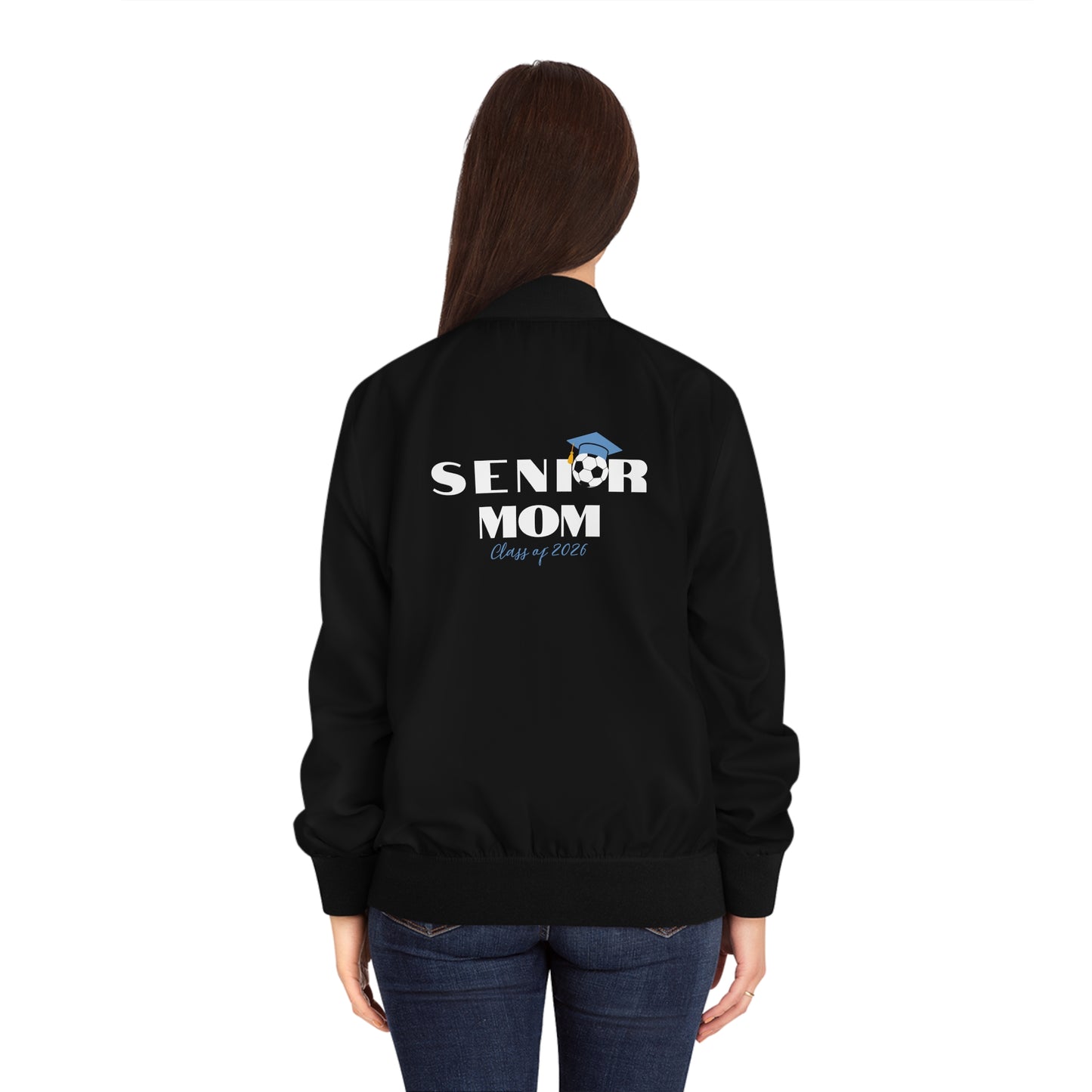 Senior Mom Women's Bomber Jacket - Celebrate Graduation, Stylish Gift for Sports Moms, Class of 2026