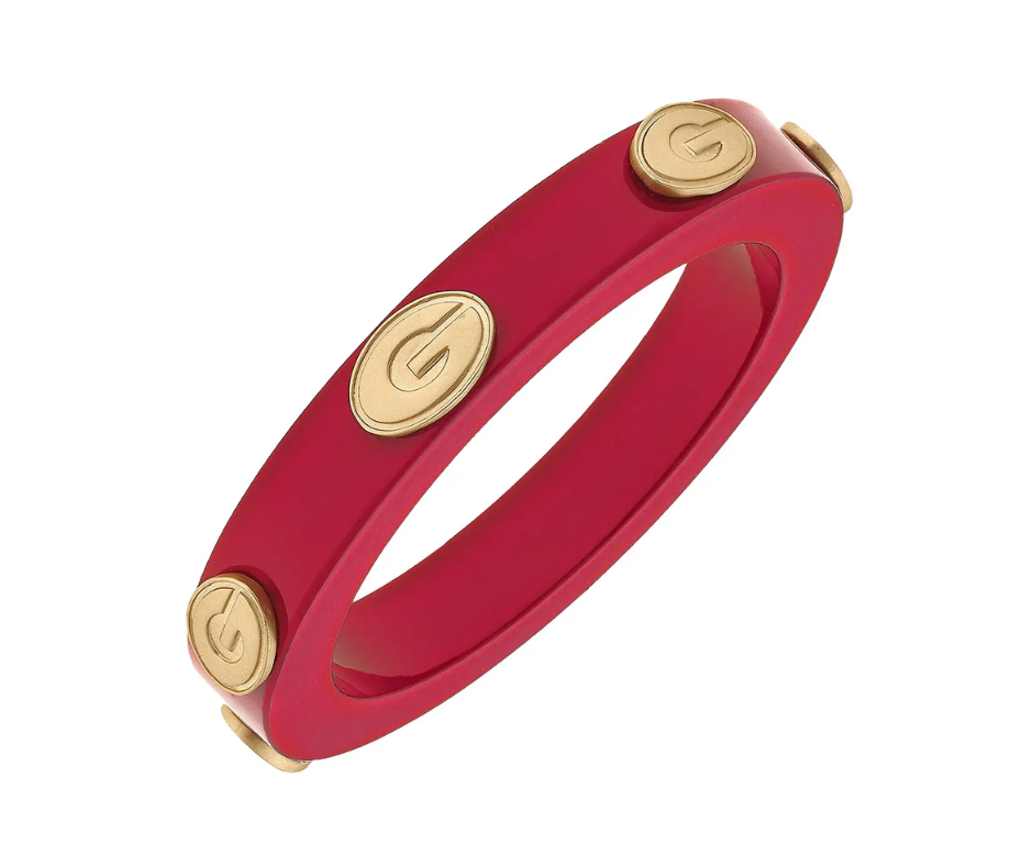 Georgia Bulldogs Resin Logo Bangle in Red