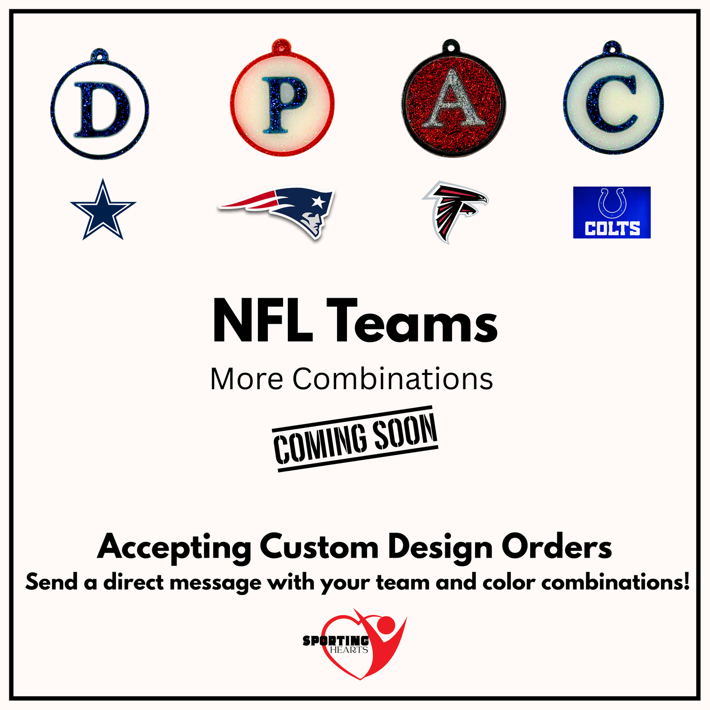 NFL Custom letter Earrings