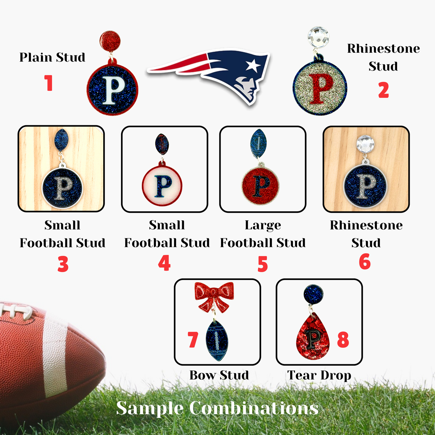 Super Bowl Earring Collection: Seahawks vs. Patriots