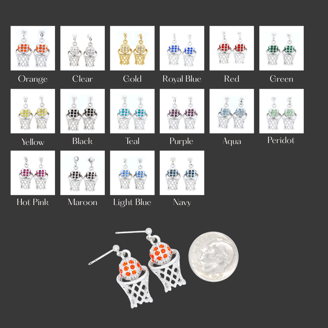 Basketball Hoop Post Earrings