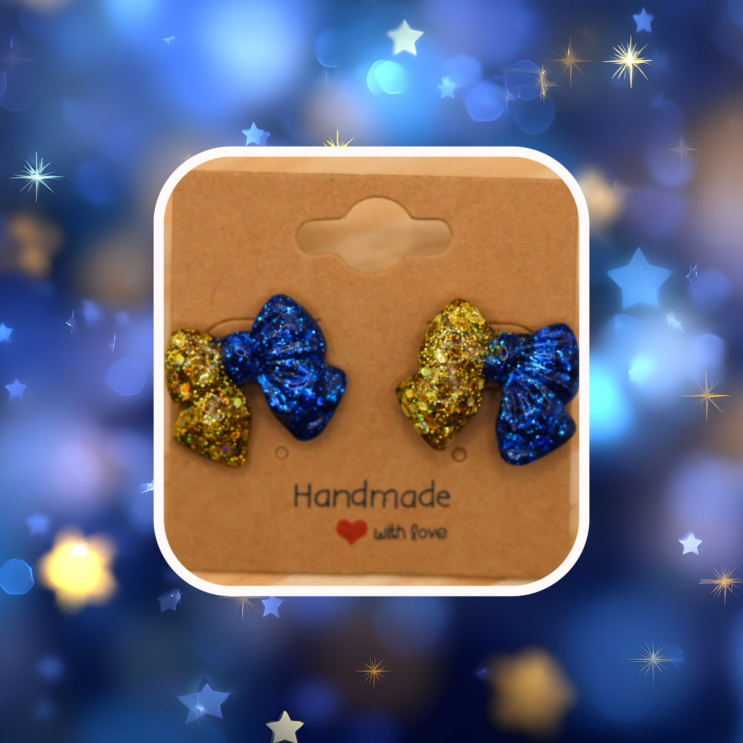 Split Sparkle Bow Earrings