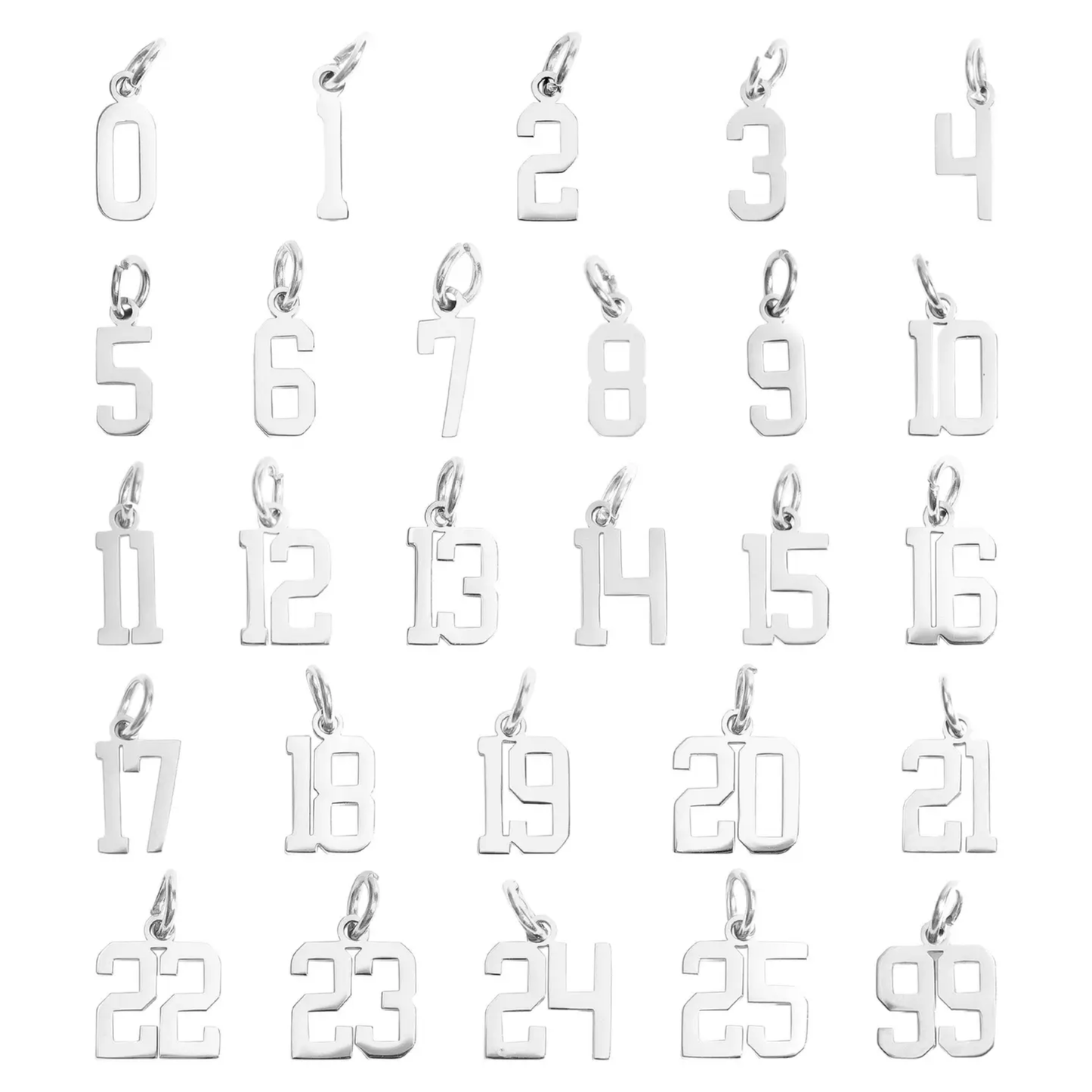 Sports Number Charms