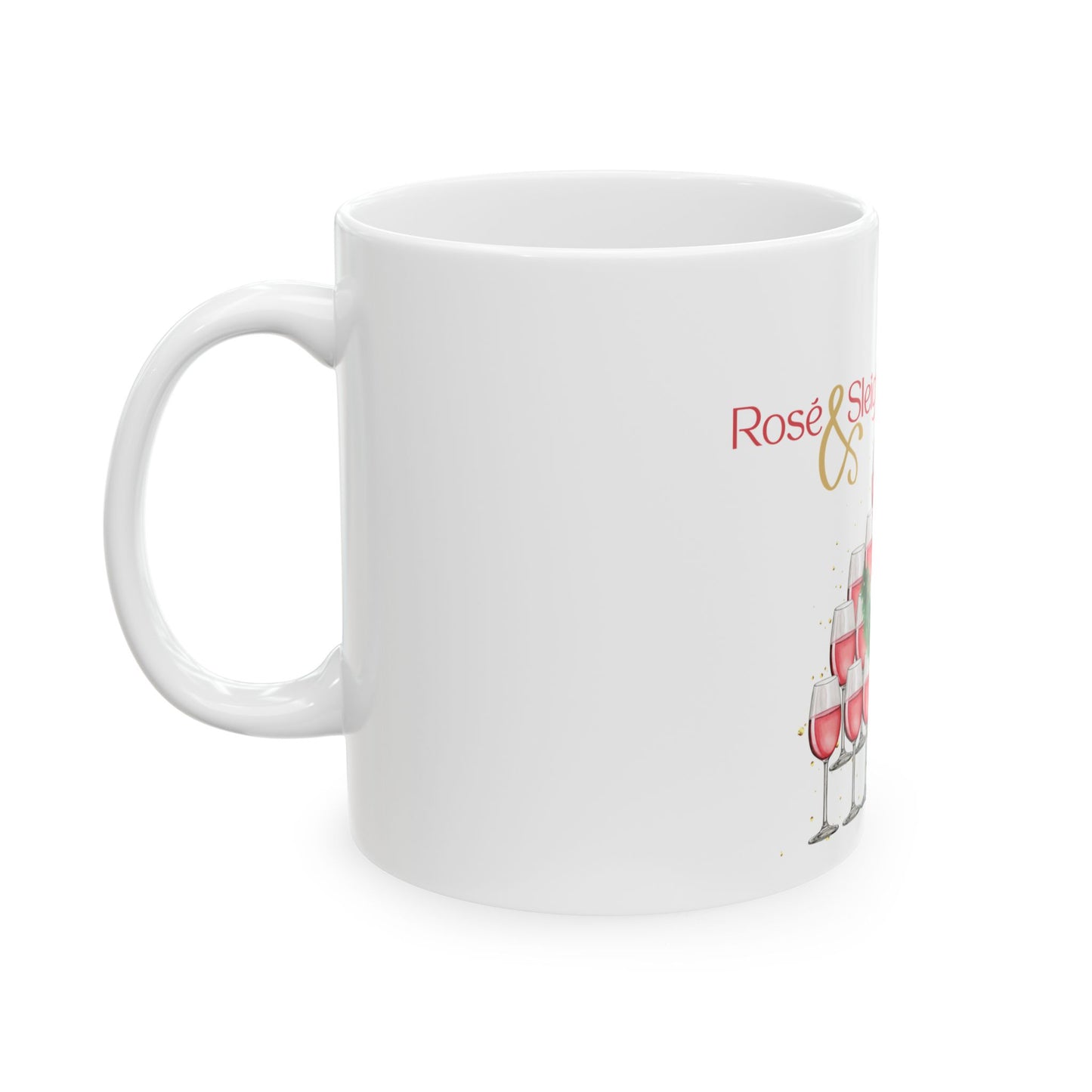 Rosé & Sleigh All Day Holiday Ceramic Coffee Cup