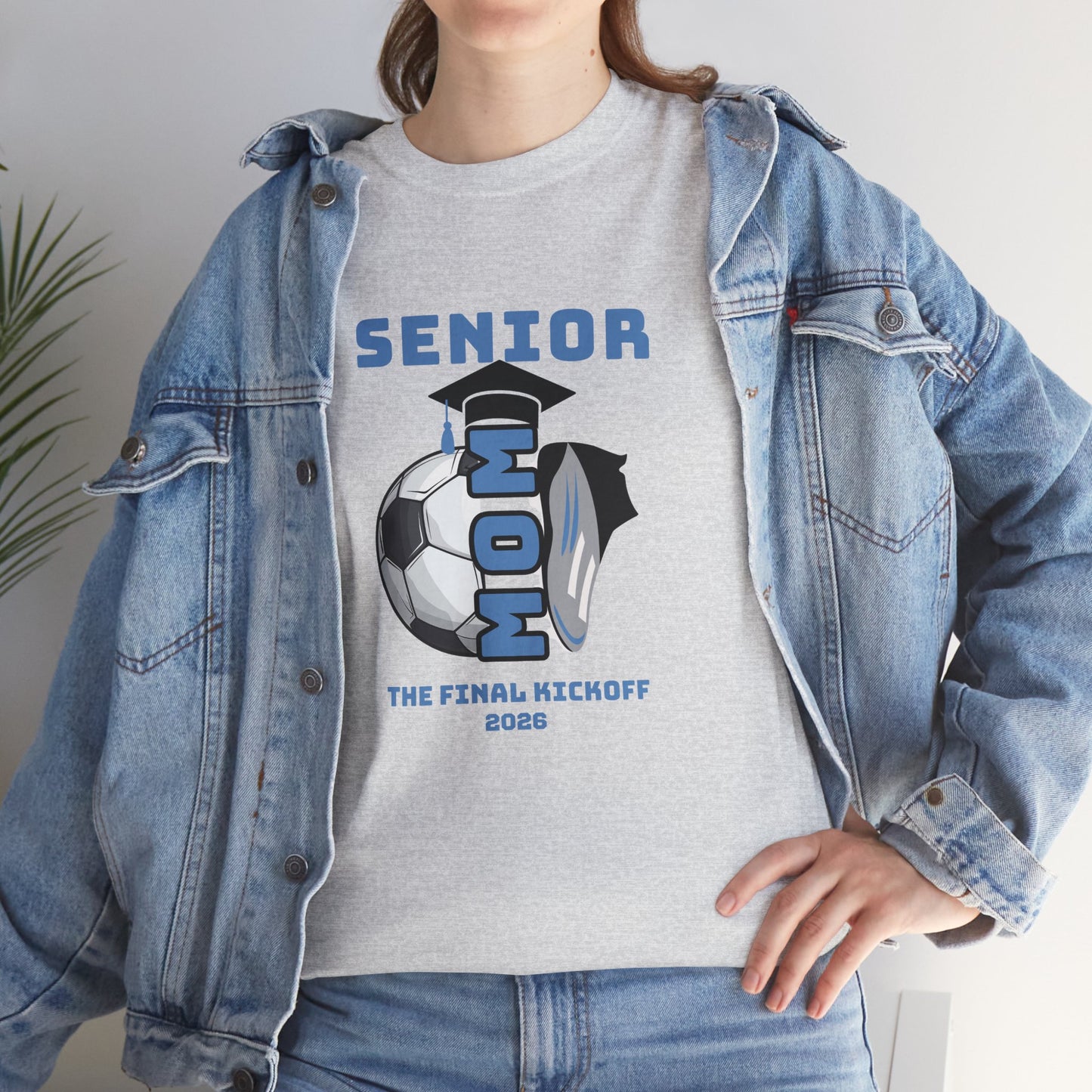 Senior Soccer Heavy Cotton Tee, Graduation Shirt, Class of 2026 Apparel