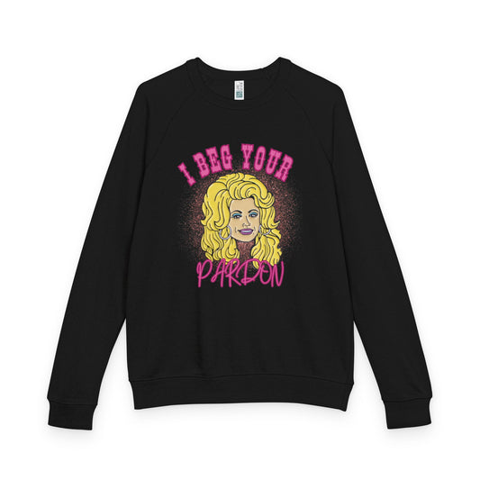 I Beg Your Patron Crewneck Sweatshirt, Dolly Lover, Pop Culture