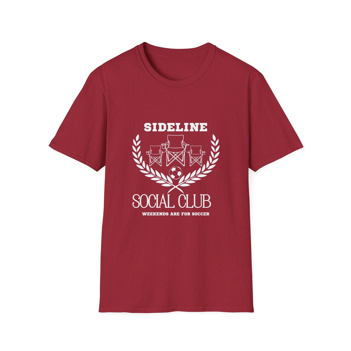 Sideline Social Club T-Shirt, Casual Tee, Weekend Vibes Shirt Gift for Soccer Fans, Summer Style