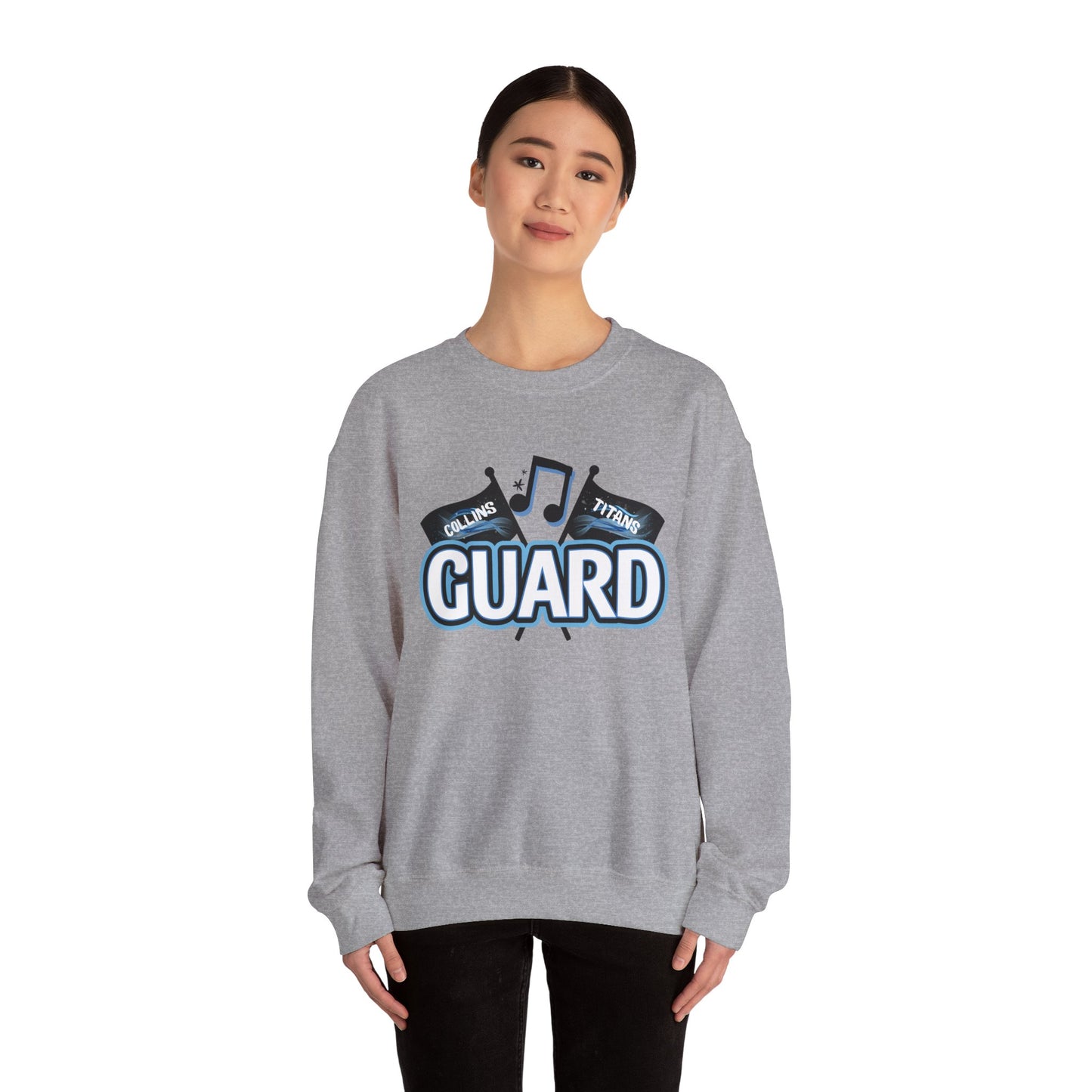 Color Guard Crewneck Sweatshirt - Perfect for Marching Band- Collins High School