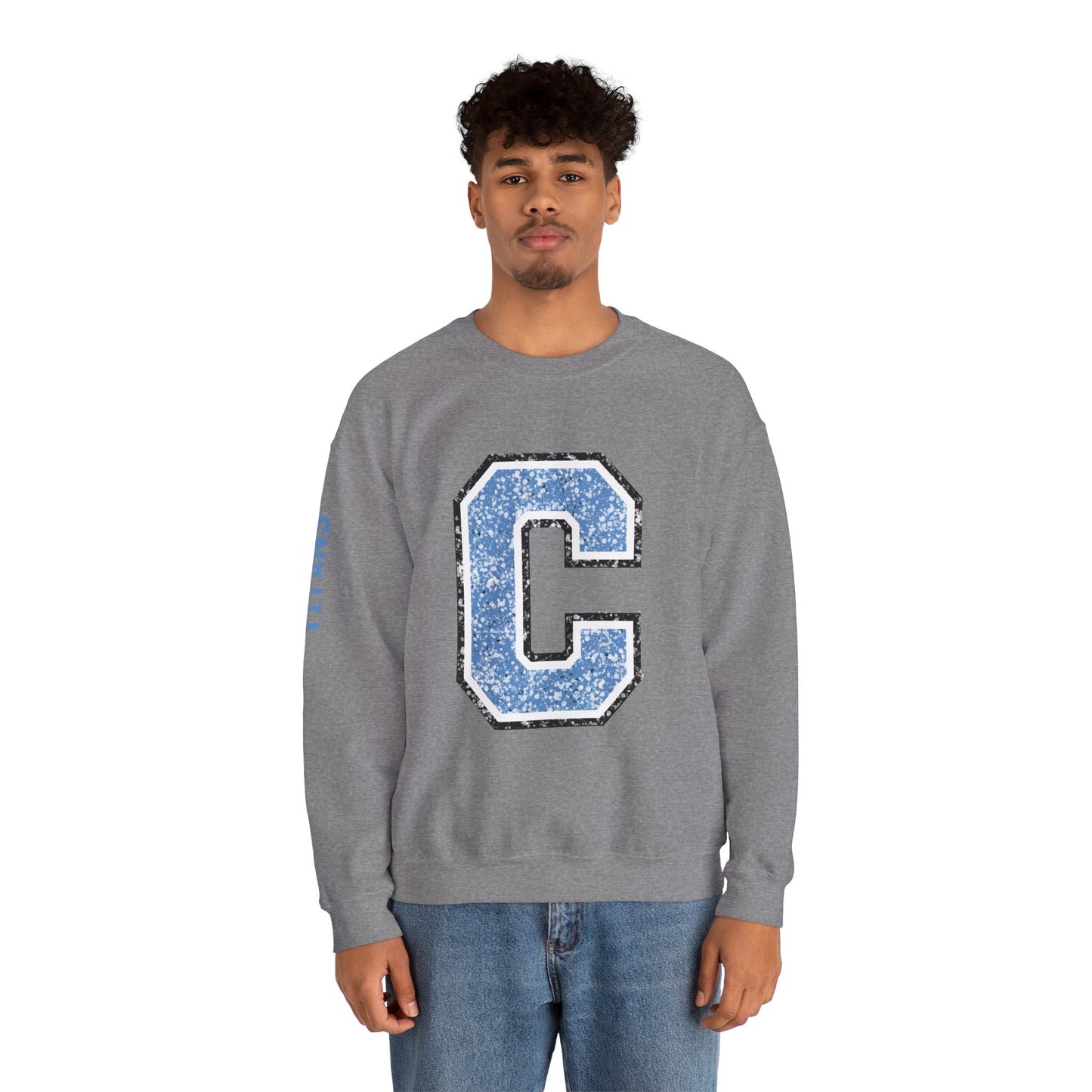Collins C Crewneck Sweatshirt, College Style Pullover, Unisex Cozy Apparel, Perfect Gift for Students