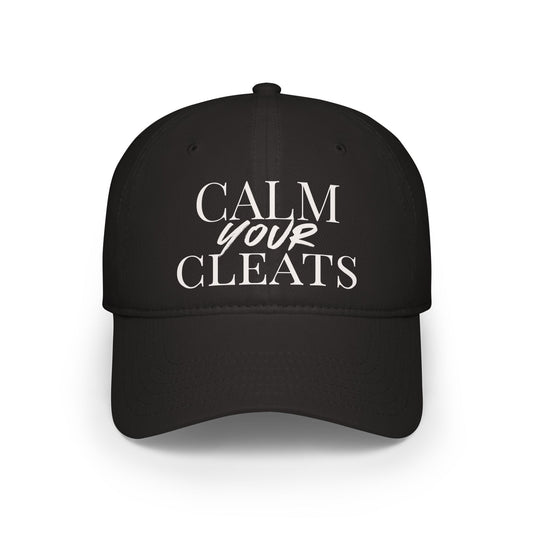 Calm Your Cleats, Casual Sports Hat, Soccer Gift, Relaxed Fit Cap, Vintage Style Cap, Gift for Him/Her