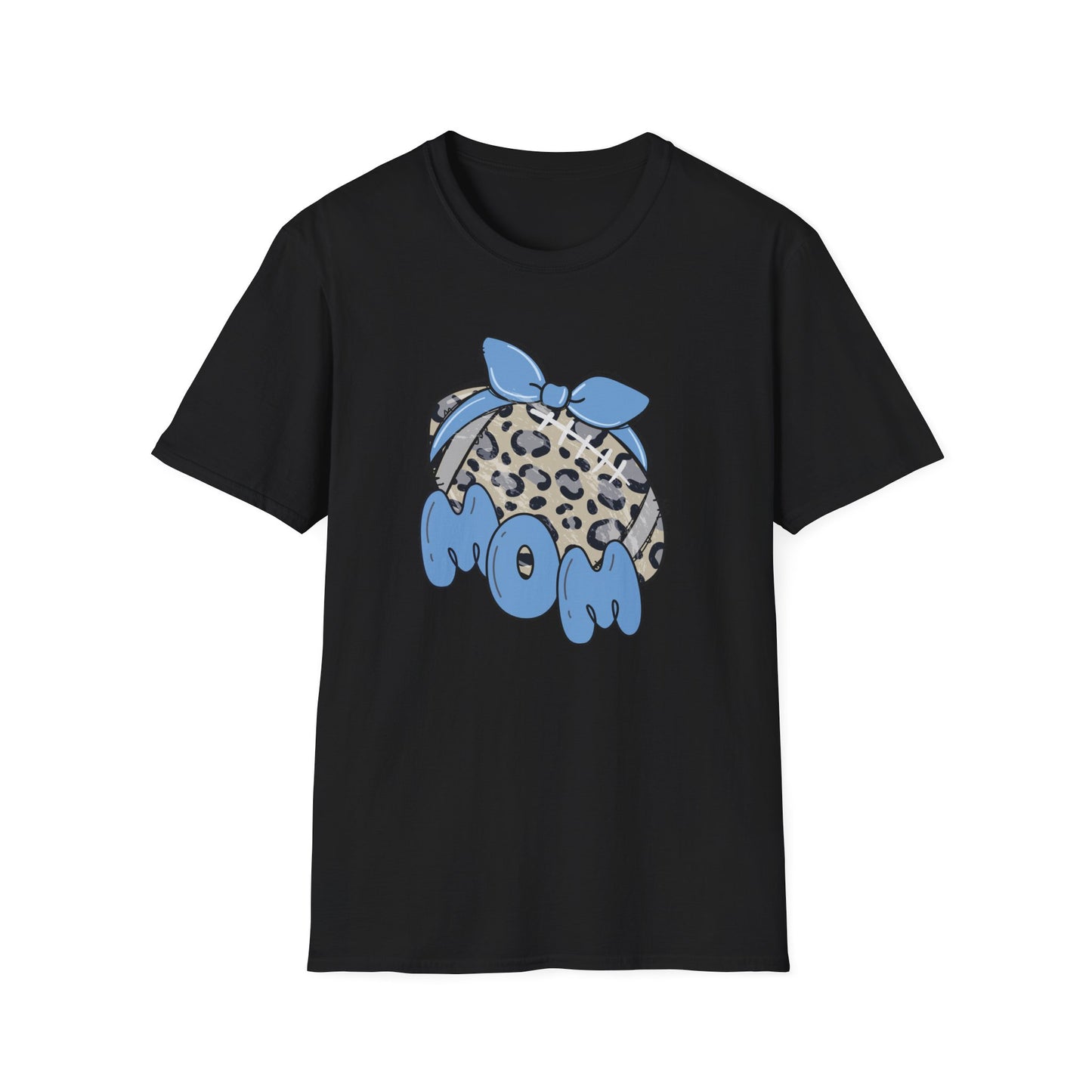 Football Mom Leopard Print T-Shirt, Gifts for Moms, Trendy Graphic Tee, Football Fan, Cute Casual Wear