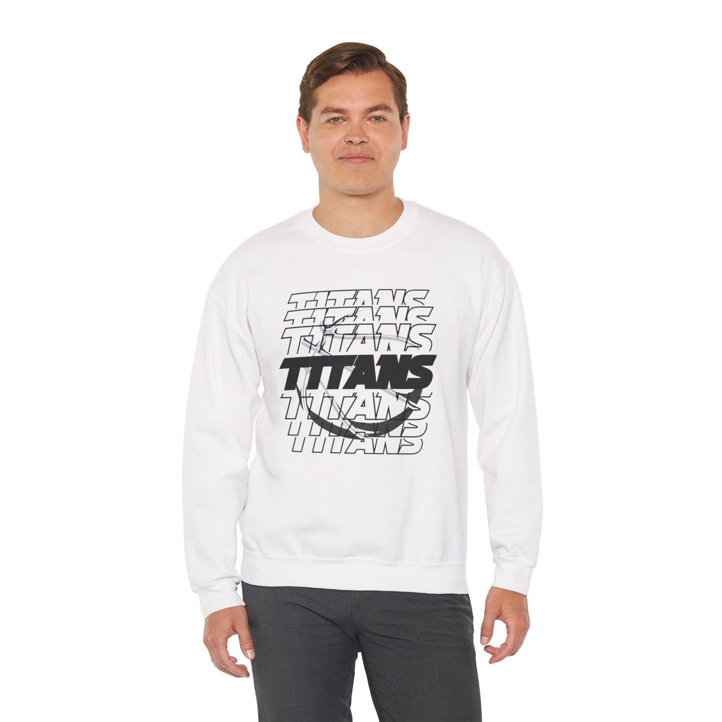 TITANS on Repeat Sweatshirt — Retro Stacked Basketball Crewneck