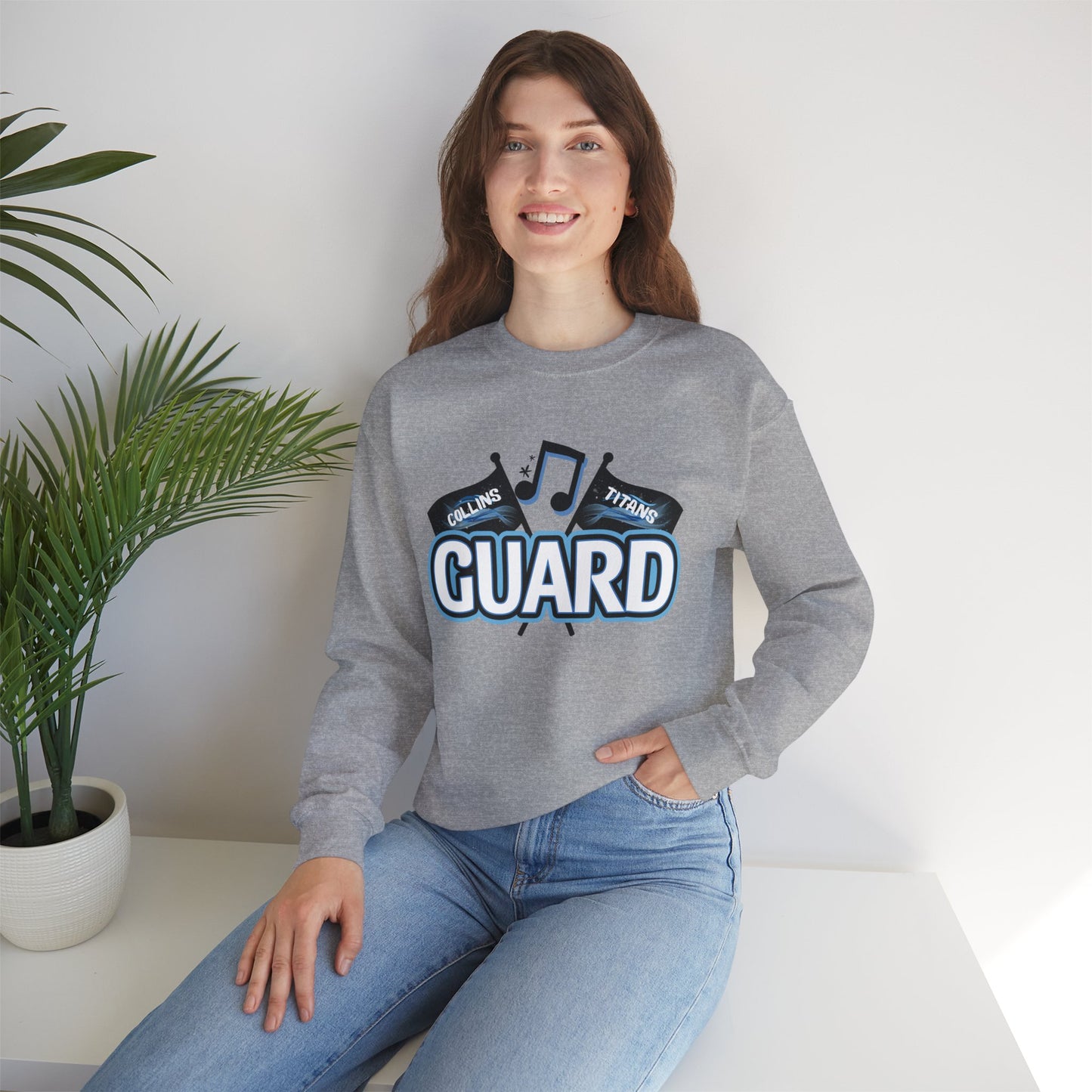 Color Guard Crewneck Sweatshirt - Perfect for Marching Band- Collins High School