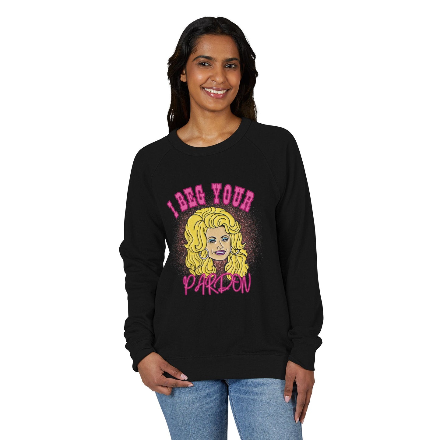 I Beg Your Patron Crewneck Sweatshirt, Dolly Lover, Pop Culture