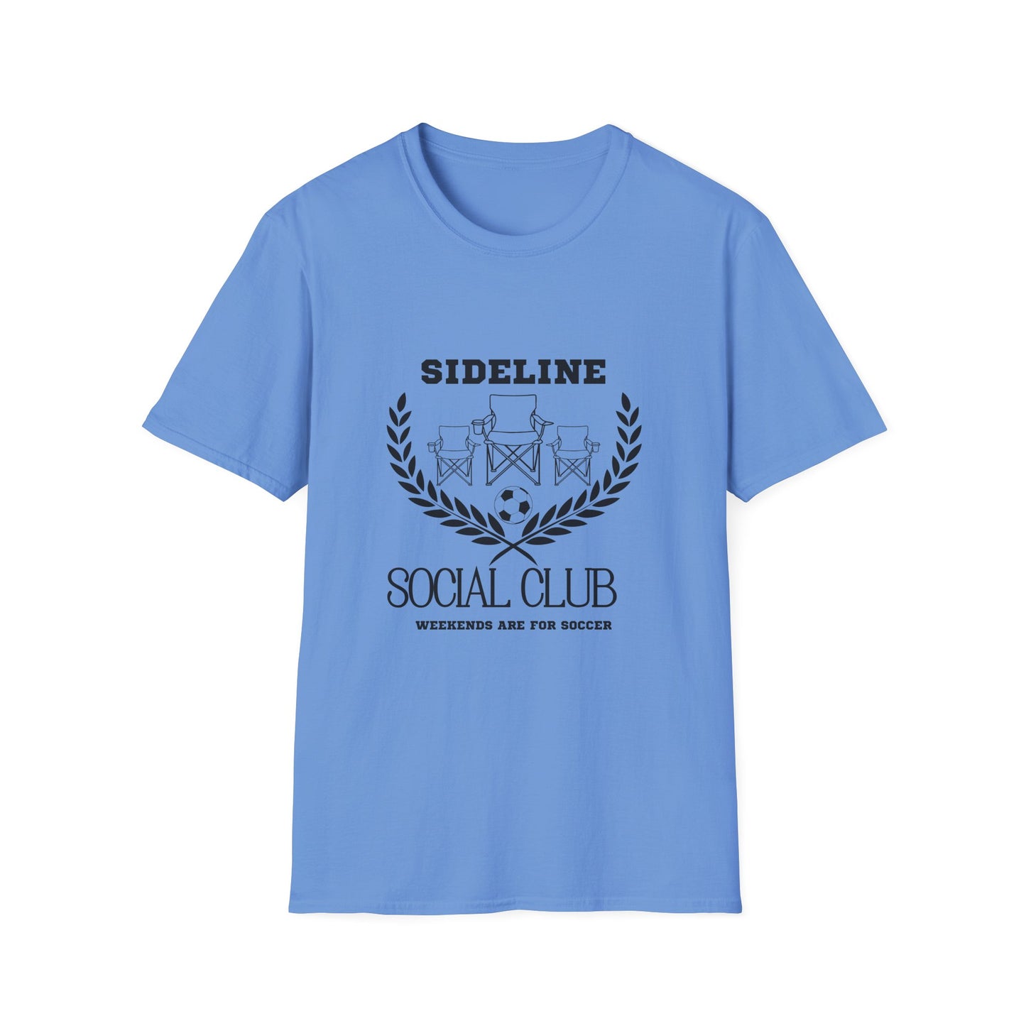 Sideline Social Club T-Shirt, Casual Tee, Weekend Vibes Shirt Gift for Soccer Fans, Summer Style