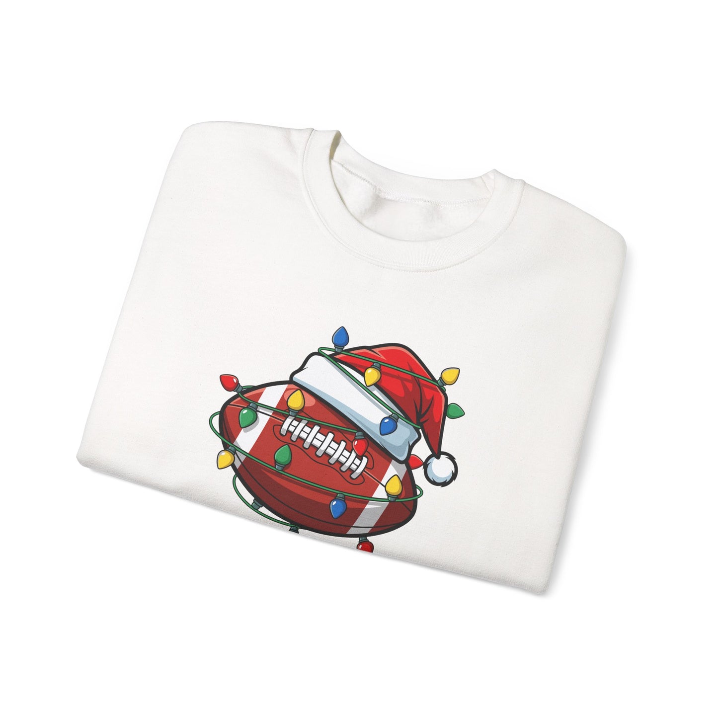 May Tackle While Untangling Lights Holiday Crewneck, Football