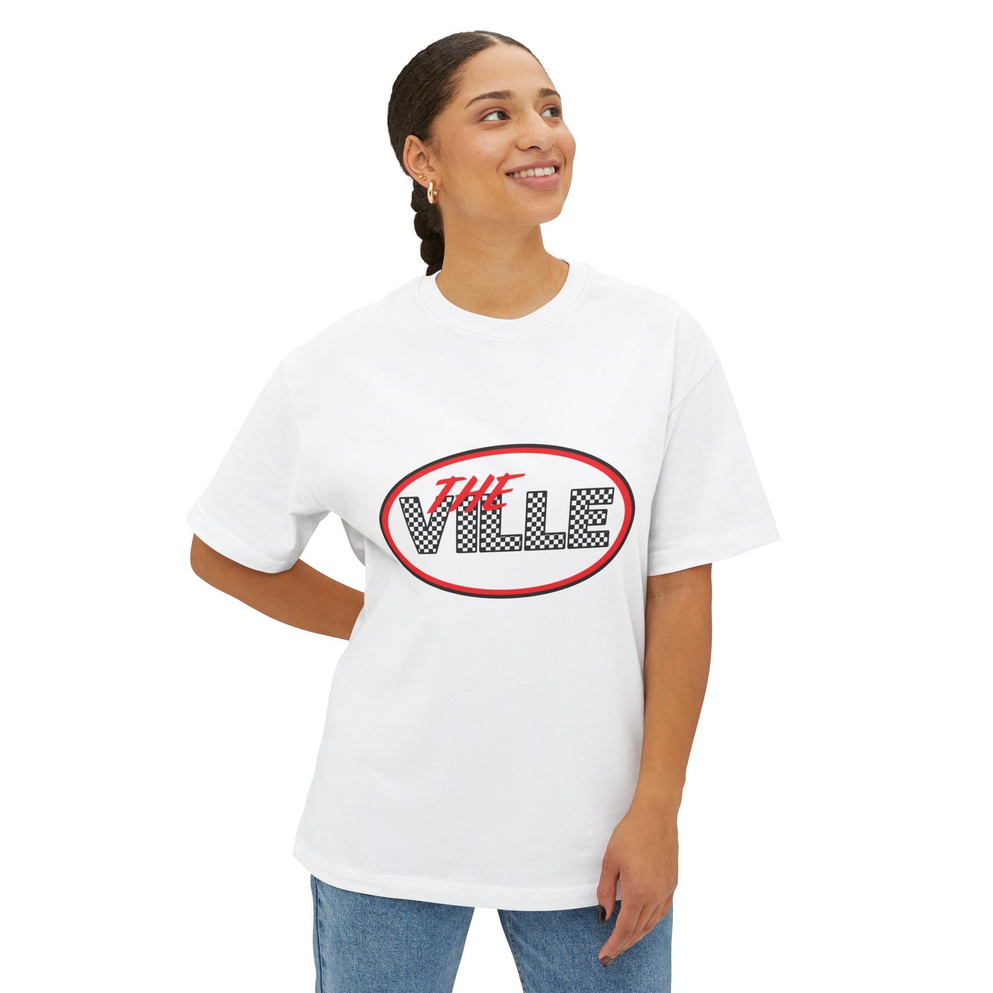 Casual Graphic Tee – The Ville Design, Cozy Oversized Fit