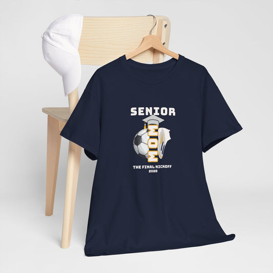 Final Kick Off Senior Soccer Mom Tee, Unisex Heavy Cotton Tee, Class of 2026