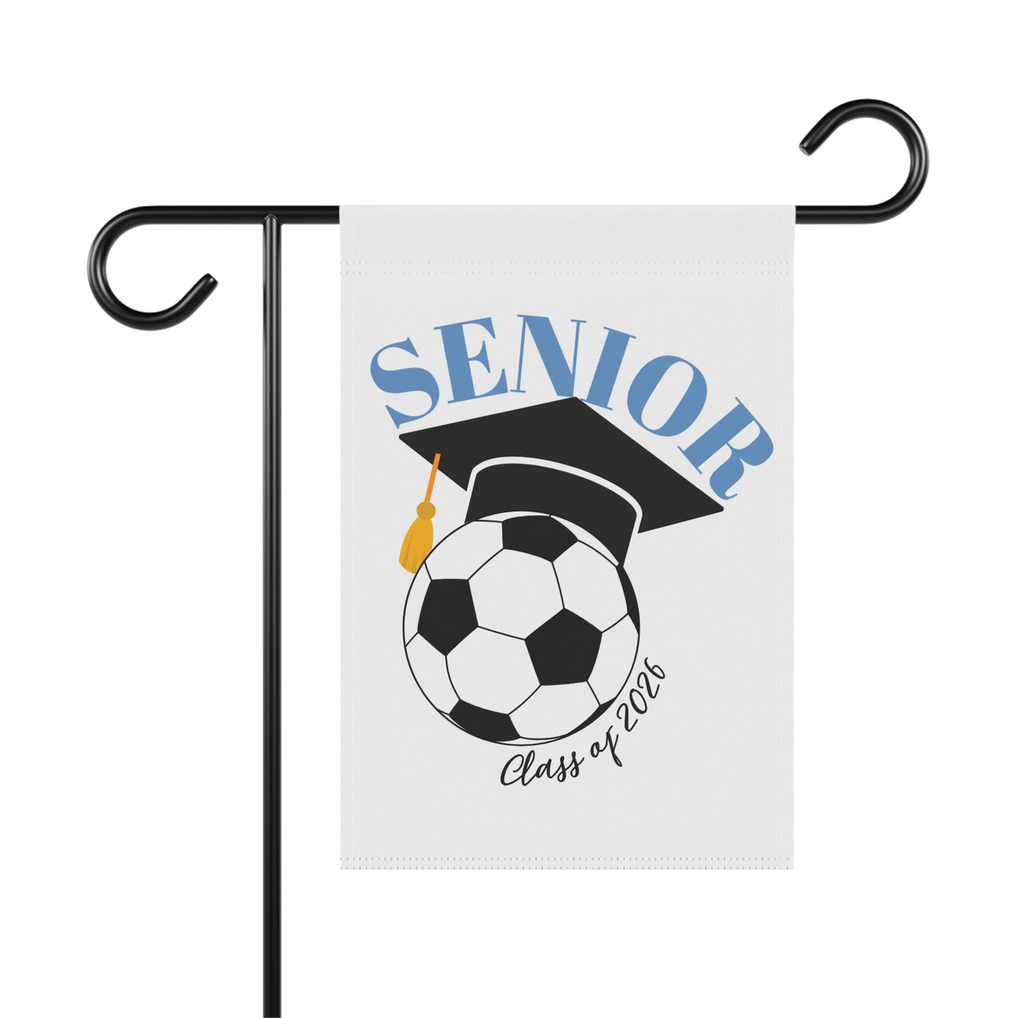 Graduation Banner, Soccer Senior Decorative Flag, Class of 2028 Celebration Decor, Outdoor Graduation Party Sign, Sports-Themed Banner
