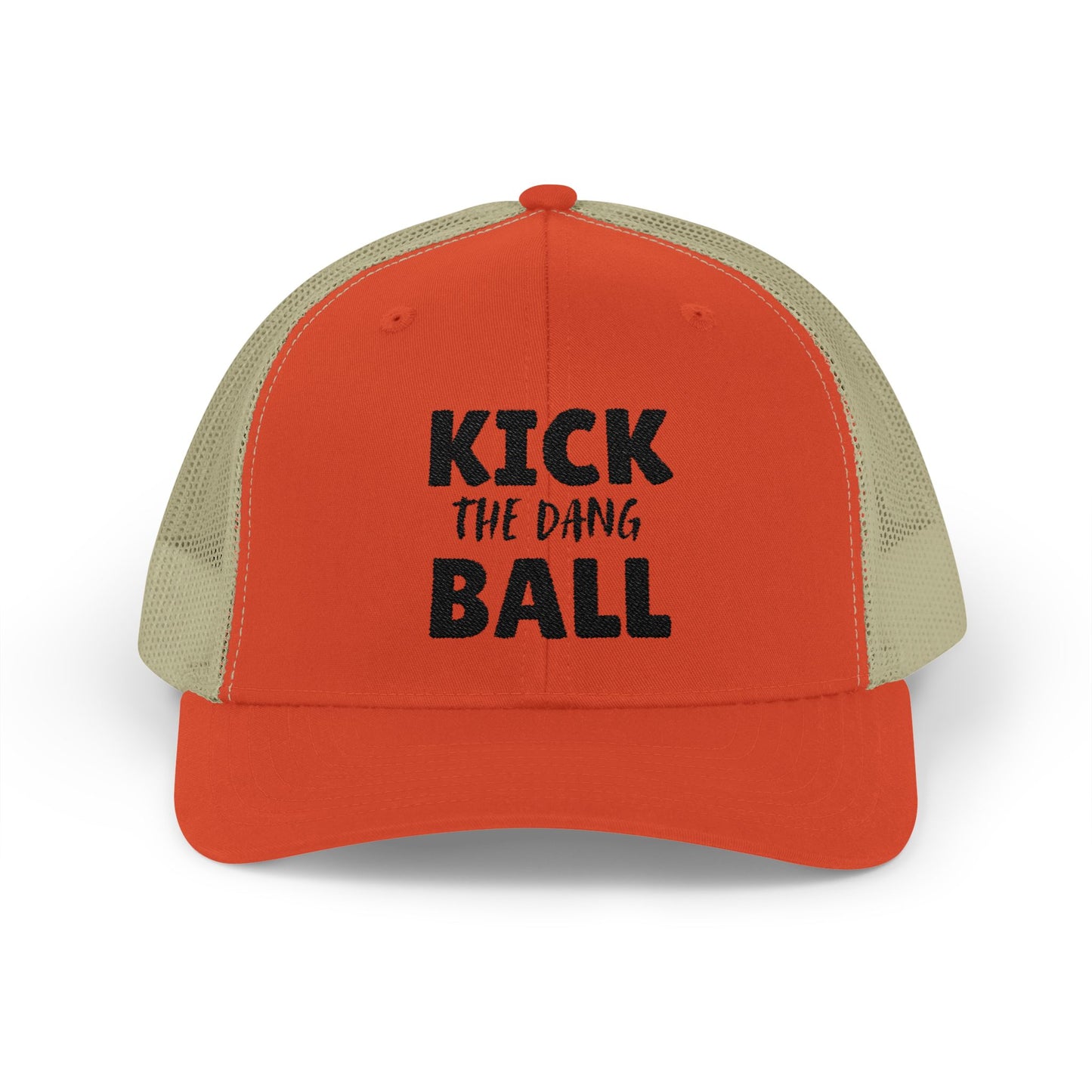 Kick the Dang Ball Snapback Trucker Cap, Sports Cap, Casual Cap, Gift for Athletes, Fun Hat for Outdoor Events