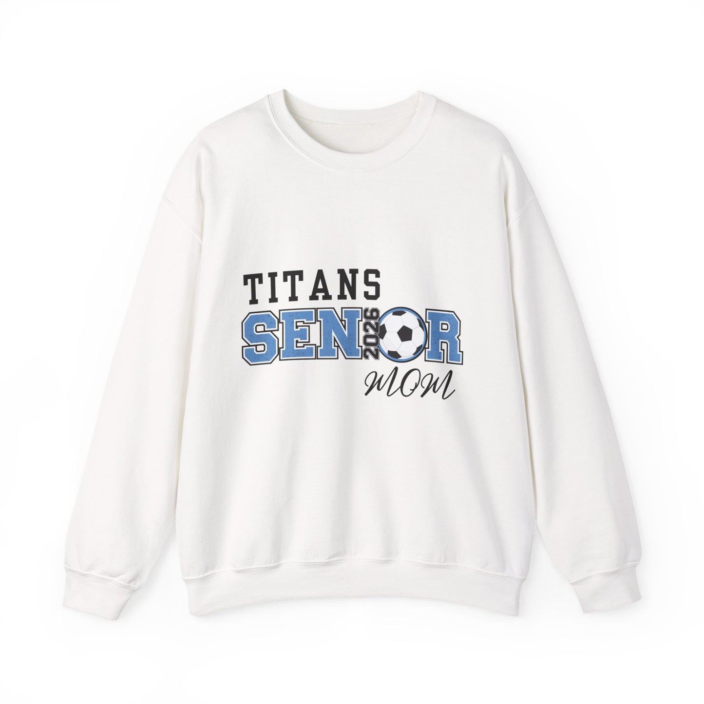 Titan Soccer Senior Mom Sweatshirt | Cozy Team Spirit Wear, Gift for Sports Moms, Comfortable Crewneck, Perfect for Game Days