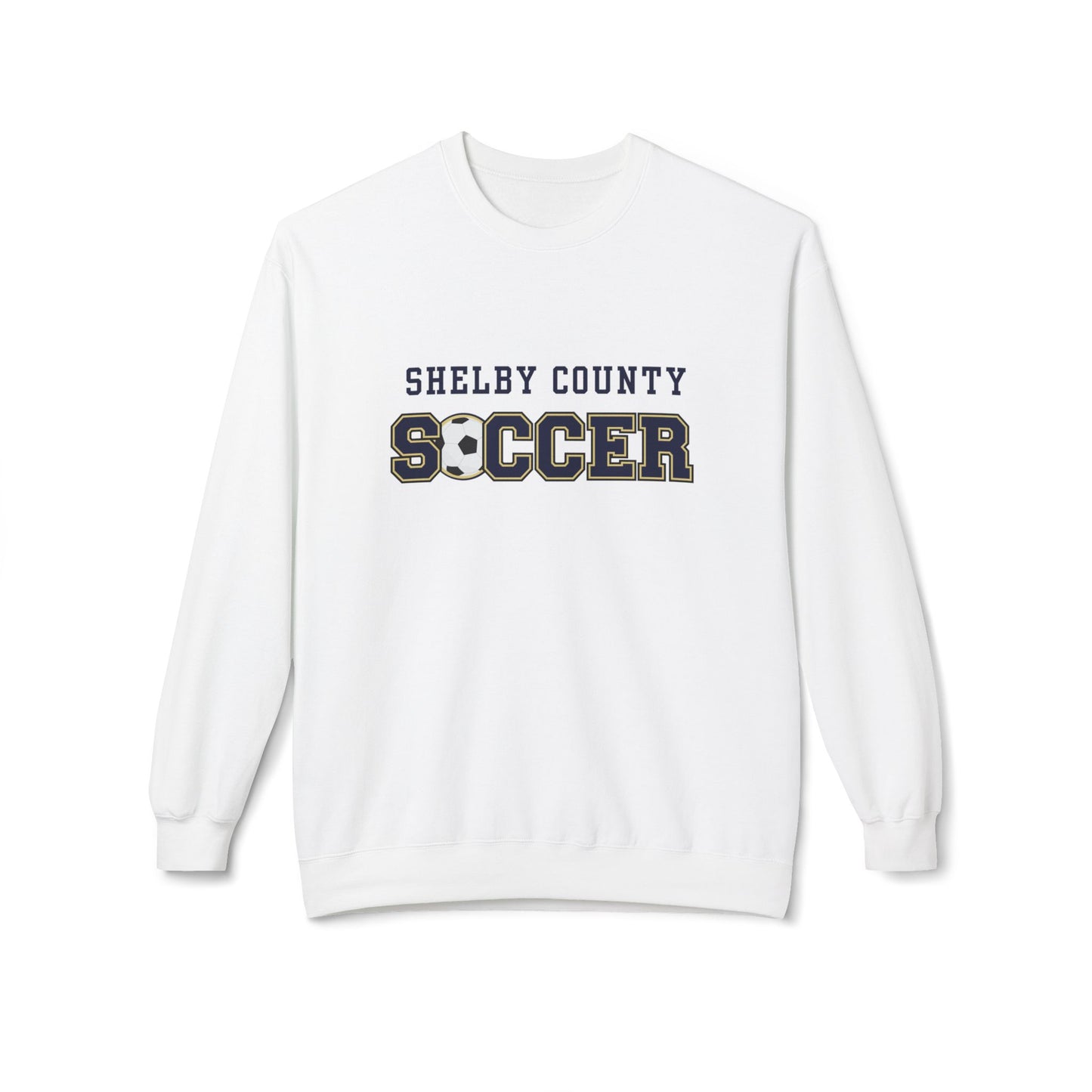 Shelby County Soccer Crewneck Sweatshirt, Unisex Fleece Pullover, Sports Apparel, Gift for Soccer Fans, Casual Wear, Team Spirit
