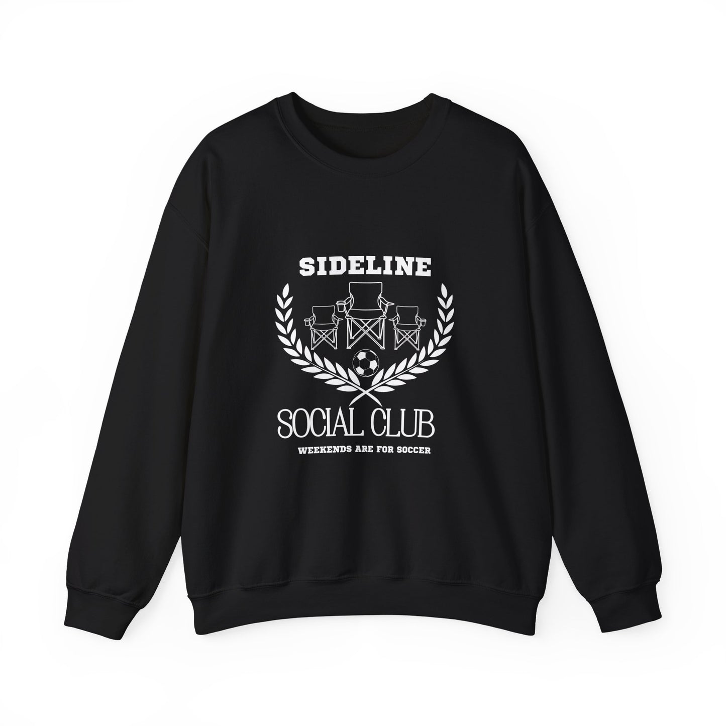 Unisex Heavy Blend™ Crewneck Sweatshirt - Sideline Social Club, Casual Sportswear, Perfect for Game Day, Gift for Soccer Lovers