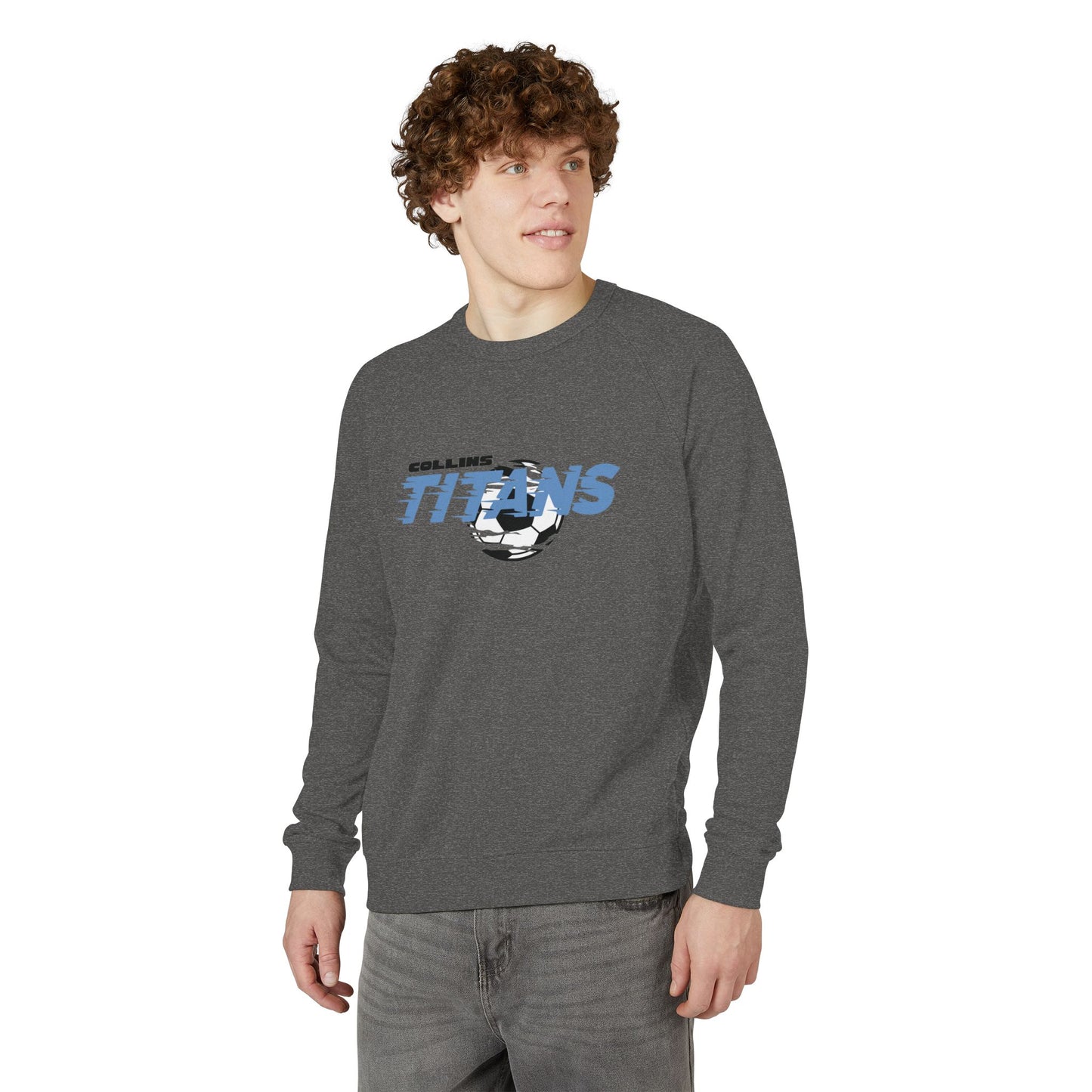 Titans Soccer French Terry Crewneck Sweatshirt, Soccer Spirit Wear, Comfortable Athletic Apparel