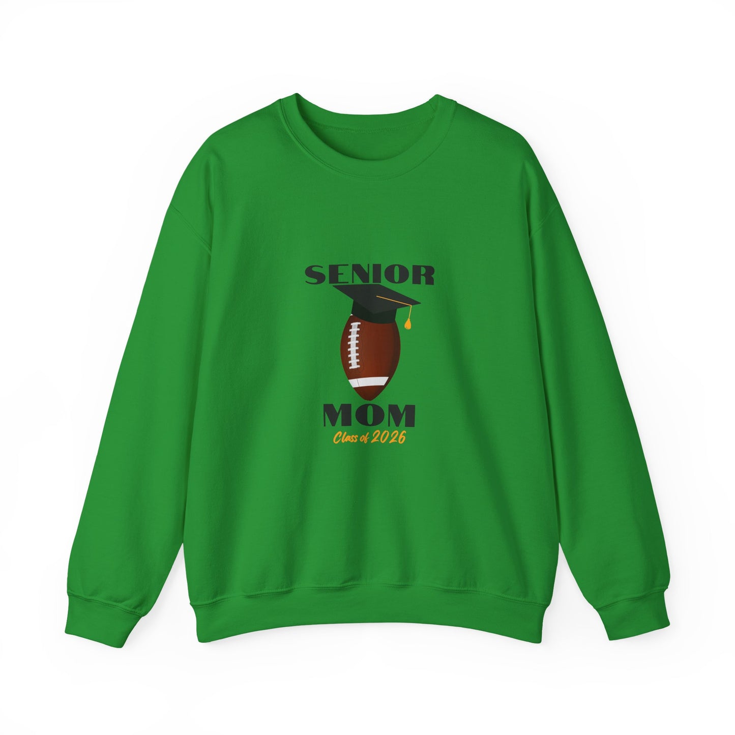 Senior Football Mom Crewneck Sweatshirt - Celebrate Graduation, Perfect Gift for Sports Moms, Comfortable Casual Wear, Unisex Sweater