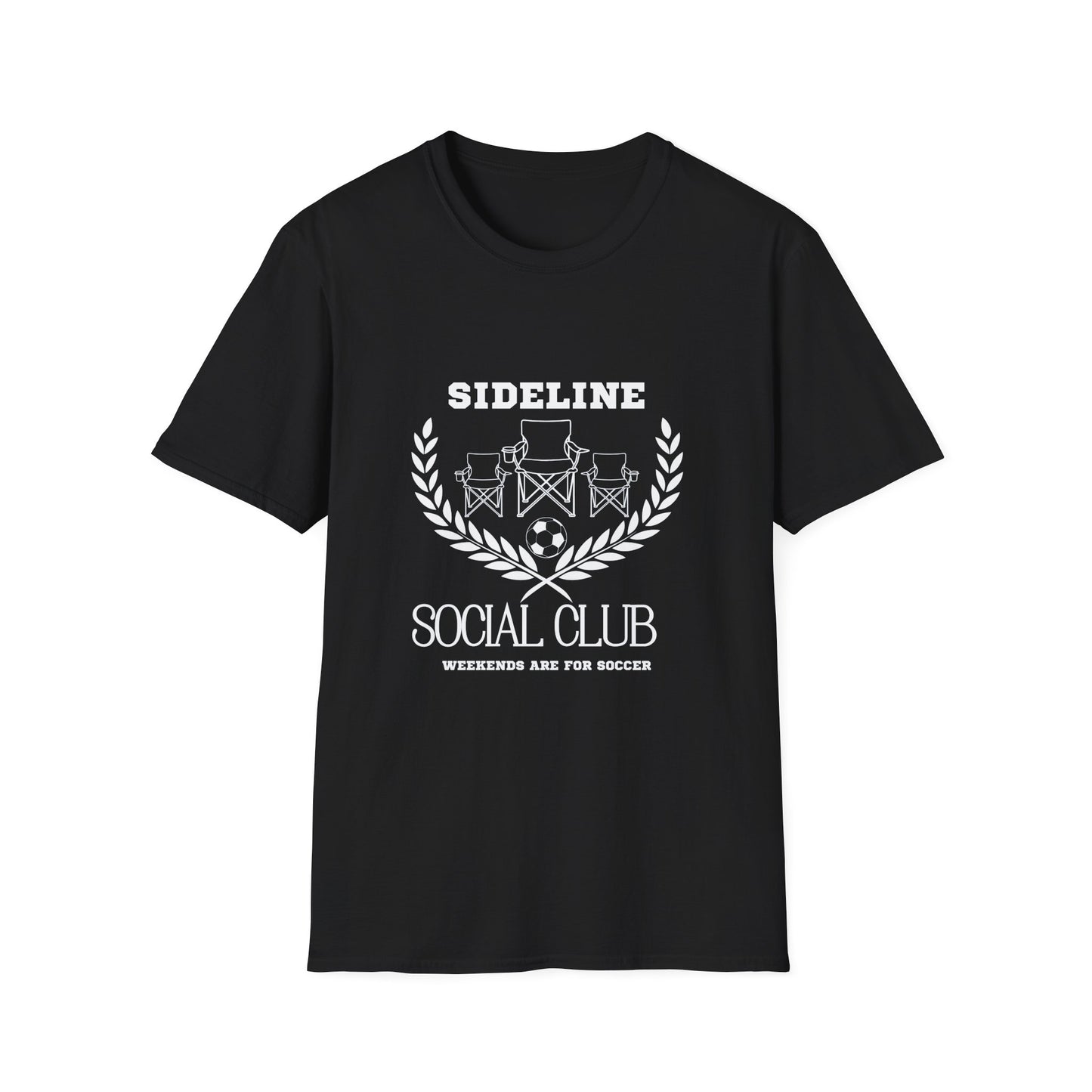 Sideline Social Club T-Shirt, Casual Tee, Weekend Vibes Shirt Gift for Soccer Fans, Summer Style