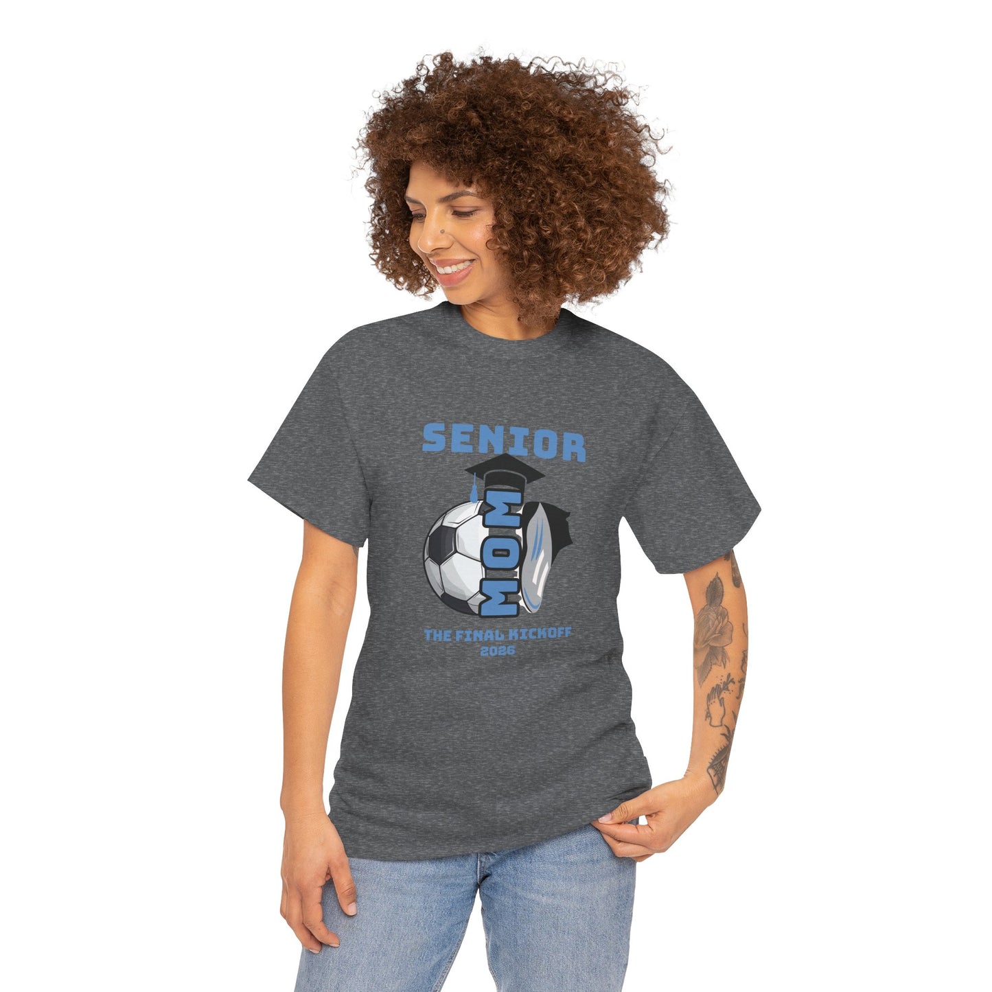 Senior Soccer Heavy Cotton Tee, Graduation Shirt, Class of 2026 Apparel