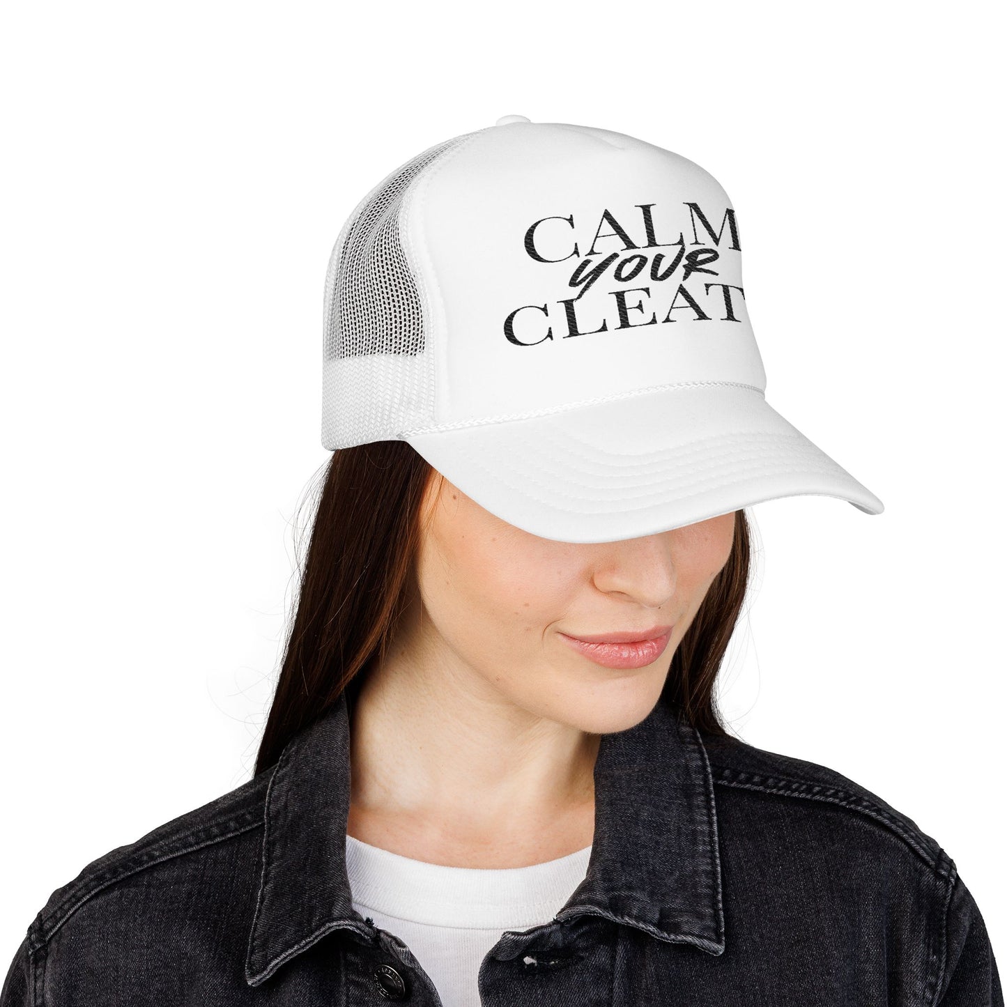 Calm Your Cleats Foam Trucker Hat | Embroidered Sport Cap | Perfect Gift for Soccer Fans | Summer Vibes, Casual Wear, [...]