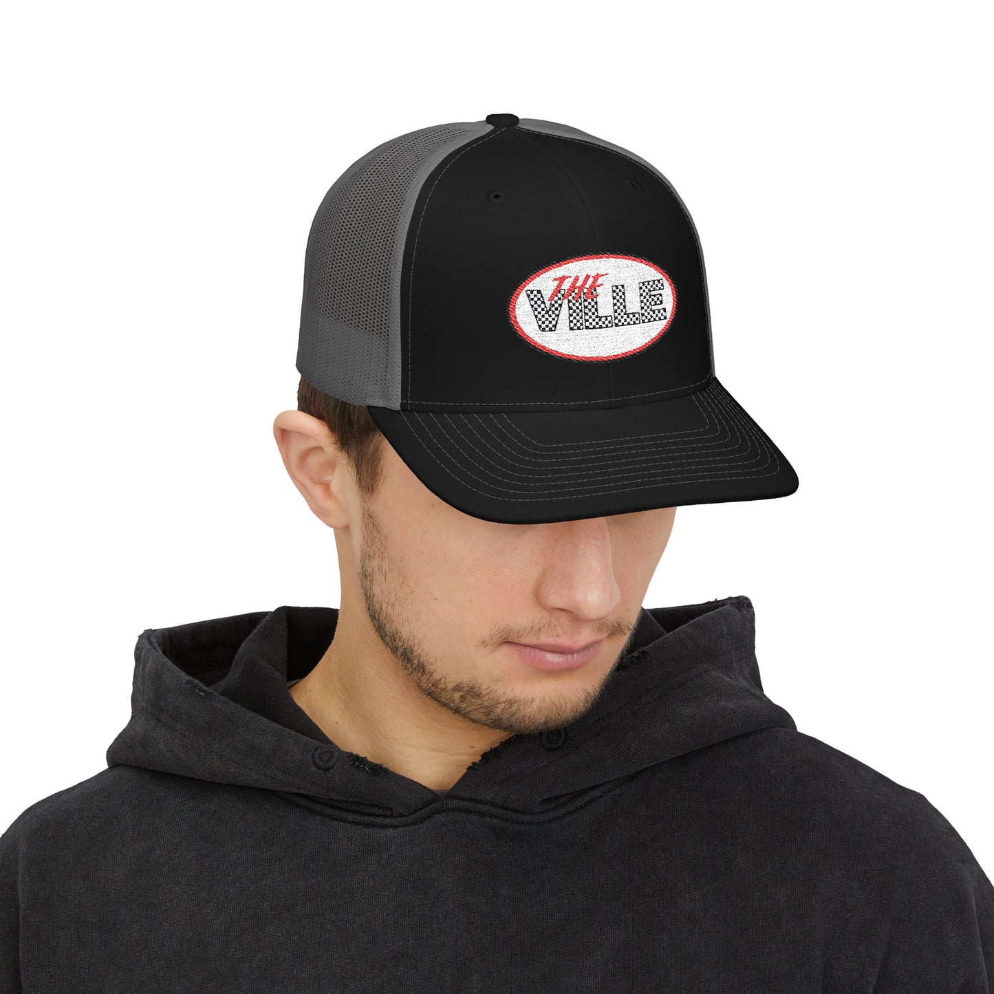 The Ville Snapback Trucker Cap, Stylish Embroidered Cap, Perfect for Game Day