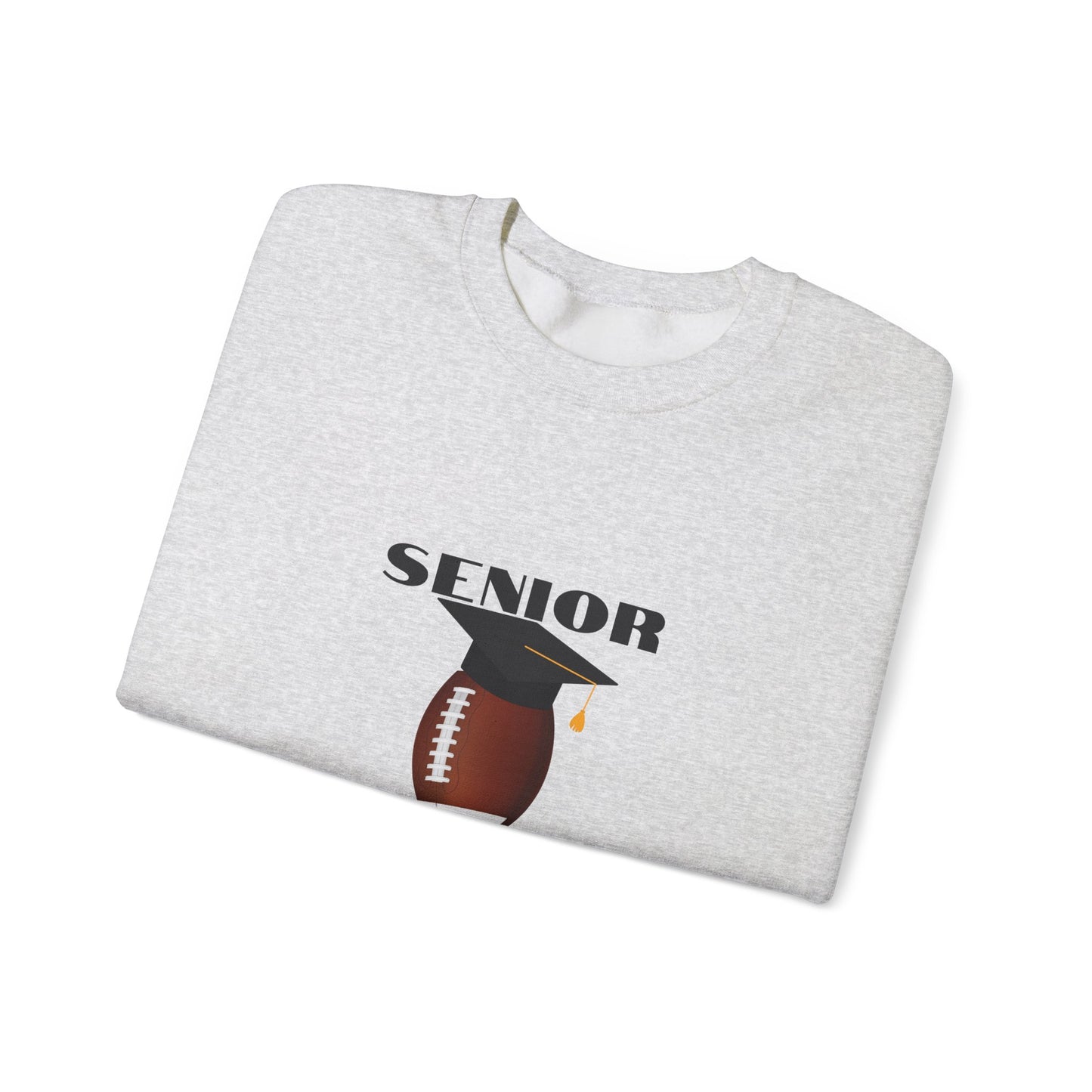 Senior Football Mom Crewneck Sweatshirt - Celebrate Graduation, Perfect Gift for Sports Moms, Comfortable Casual Wear, Unisex Sweater
