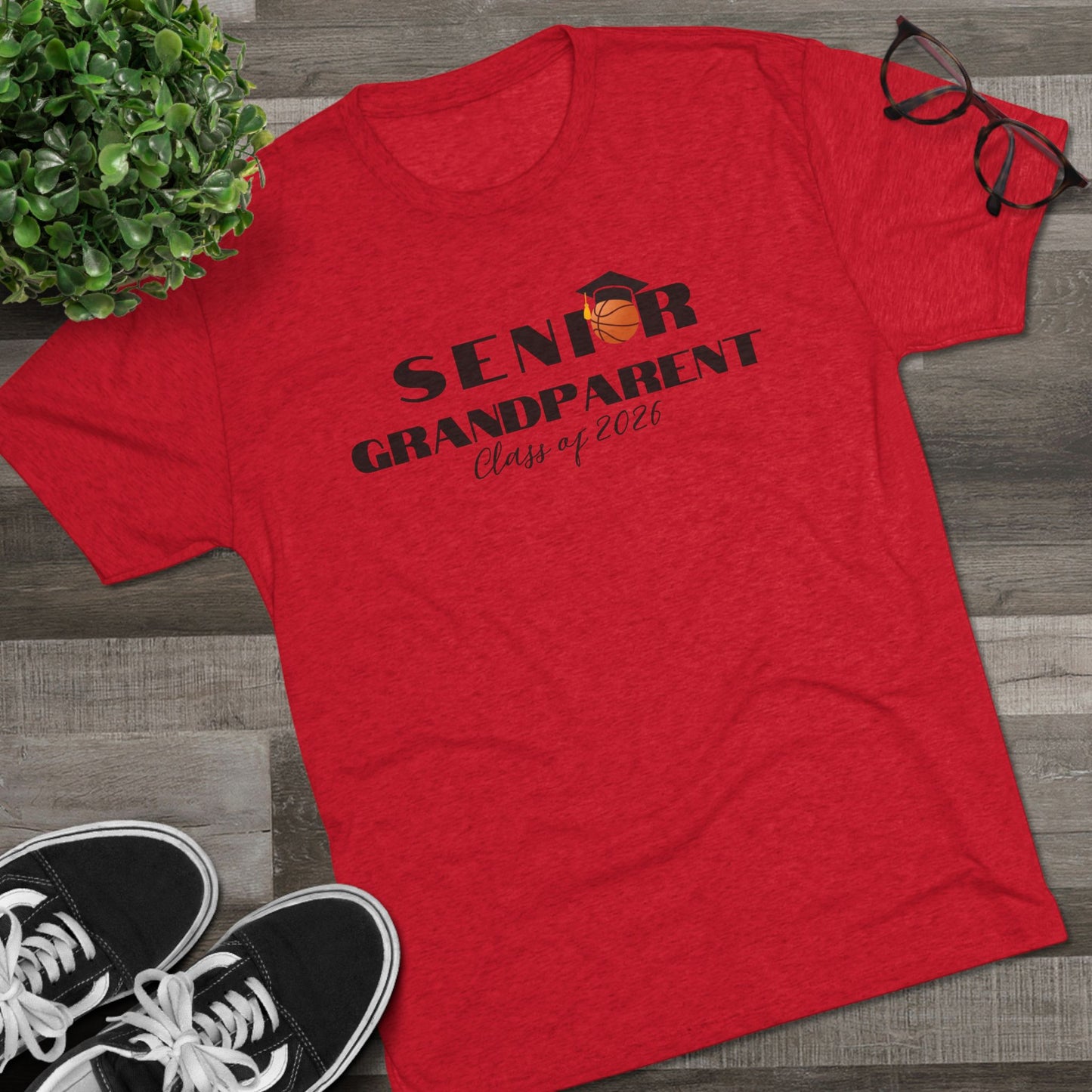 Senior Basketball Grandparent Crew Tee, Graduation, Unisex Shirt, Class of 2026 Apparel