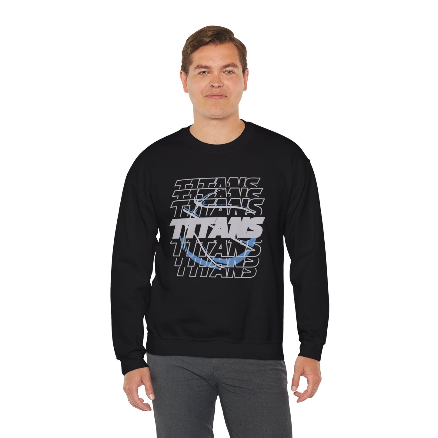 TITANS on Repeat Sweatshirt — Retro Stacked Basketball Crewneck