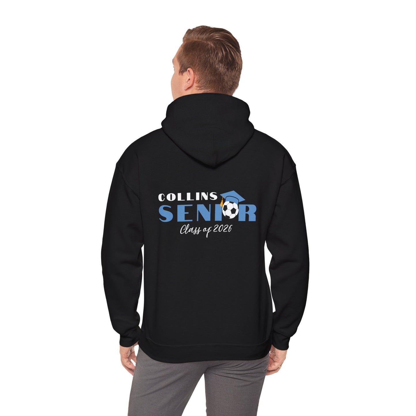 Soccer Seniors Hoodie, Class of 2026 Sweatshirt, Personalized Senior Celebration Gift, Unisex Hooded Pullover, College Bound Apparel