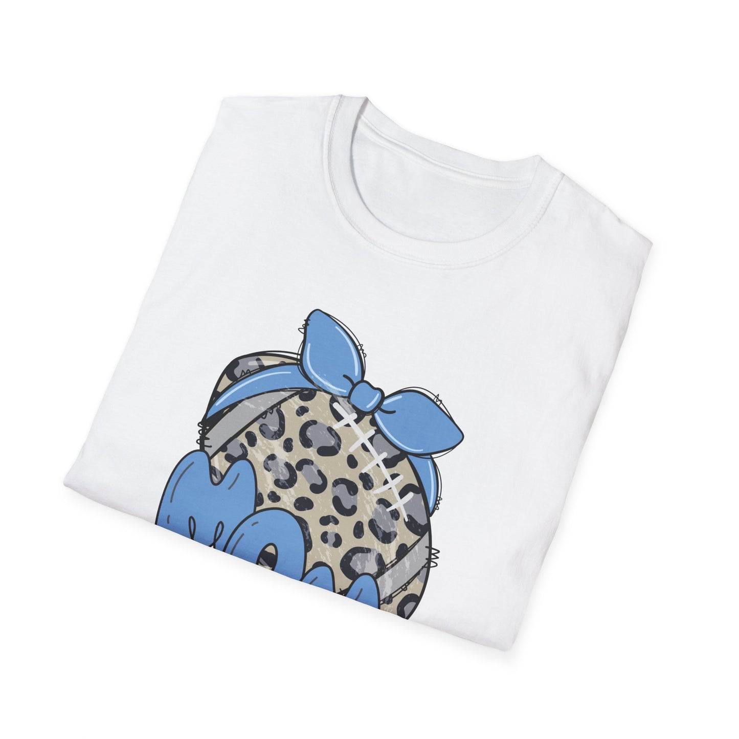 Football Mom Leopard Print T-Shirt, Gifts for Moms, Trendy Graphic Tee, Football Fan, Cute Casual Wear