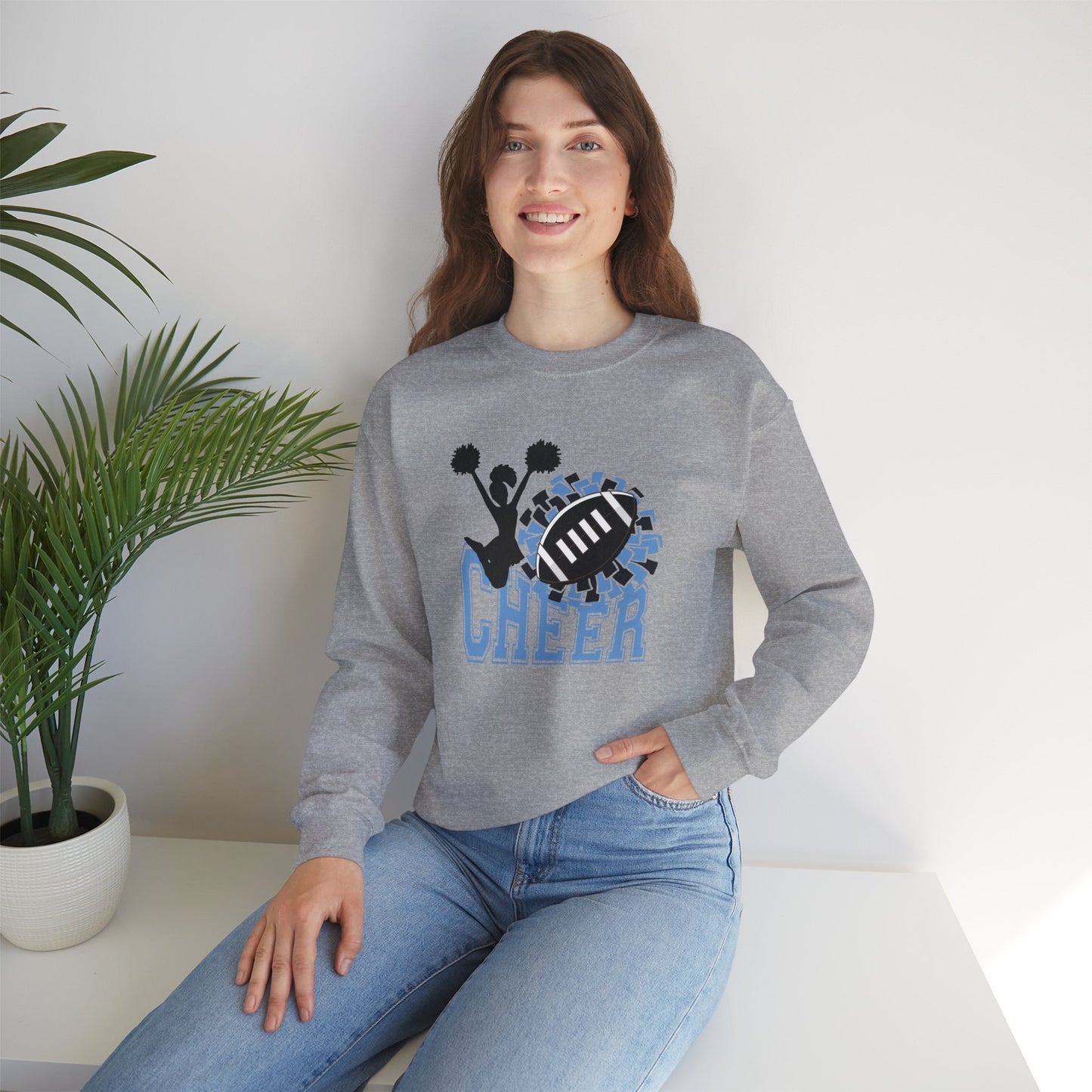 Cheer Crewneck Sweatshirt, Sports Apparel, Game Day Fashion- Can be Personalized