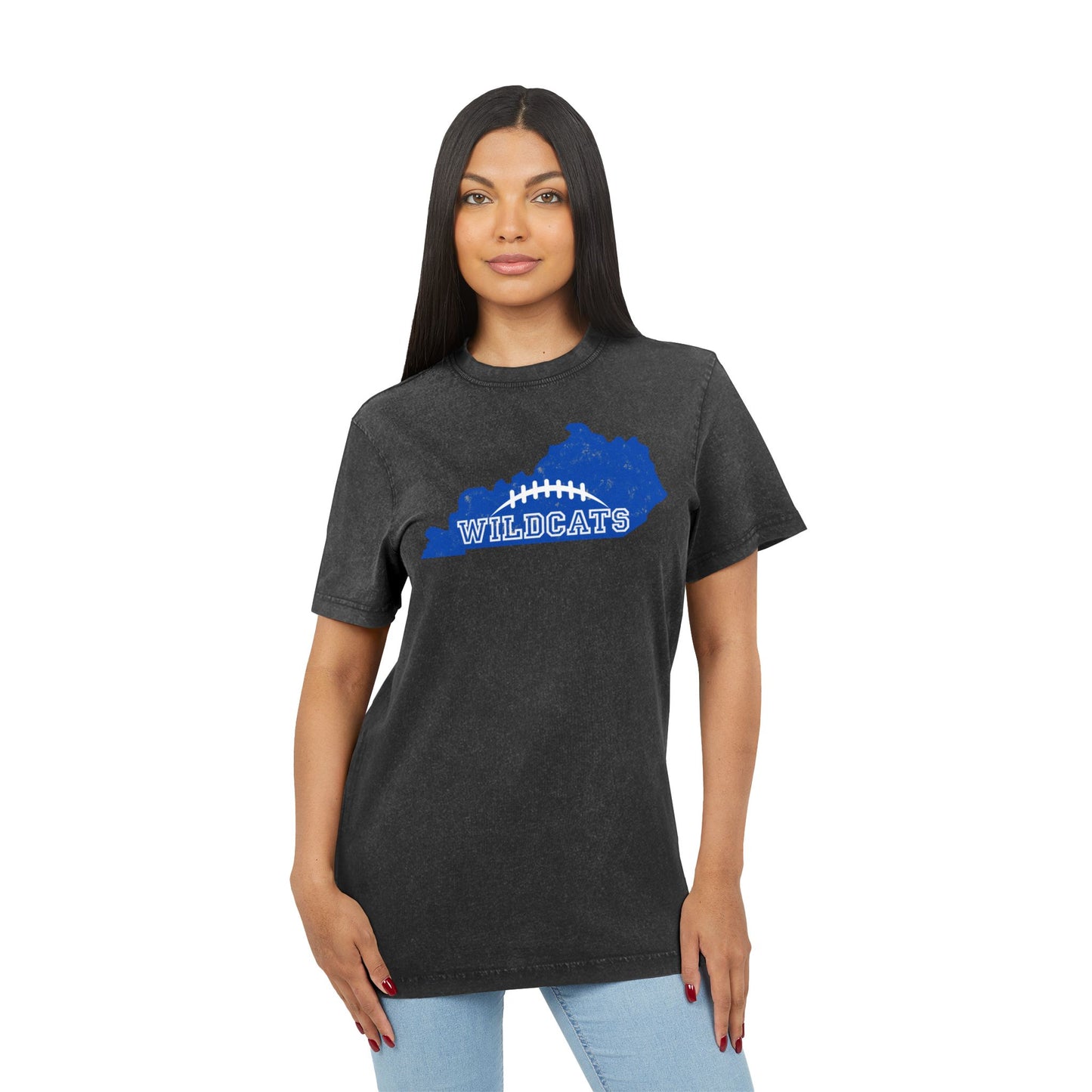 Kentucky Wildcats Acid Washed Tee, Vintage Style Shirt, College Football Fan Apparel