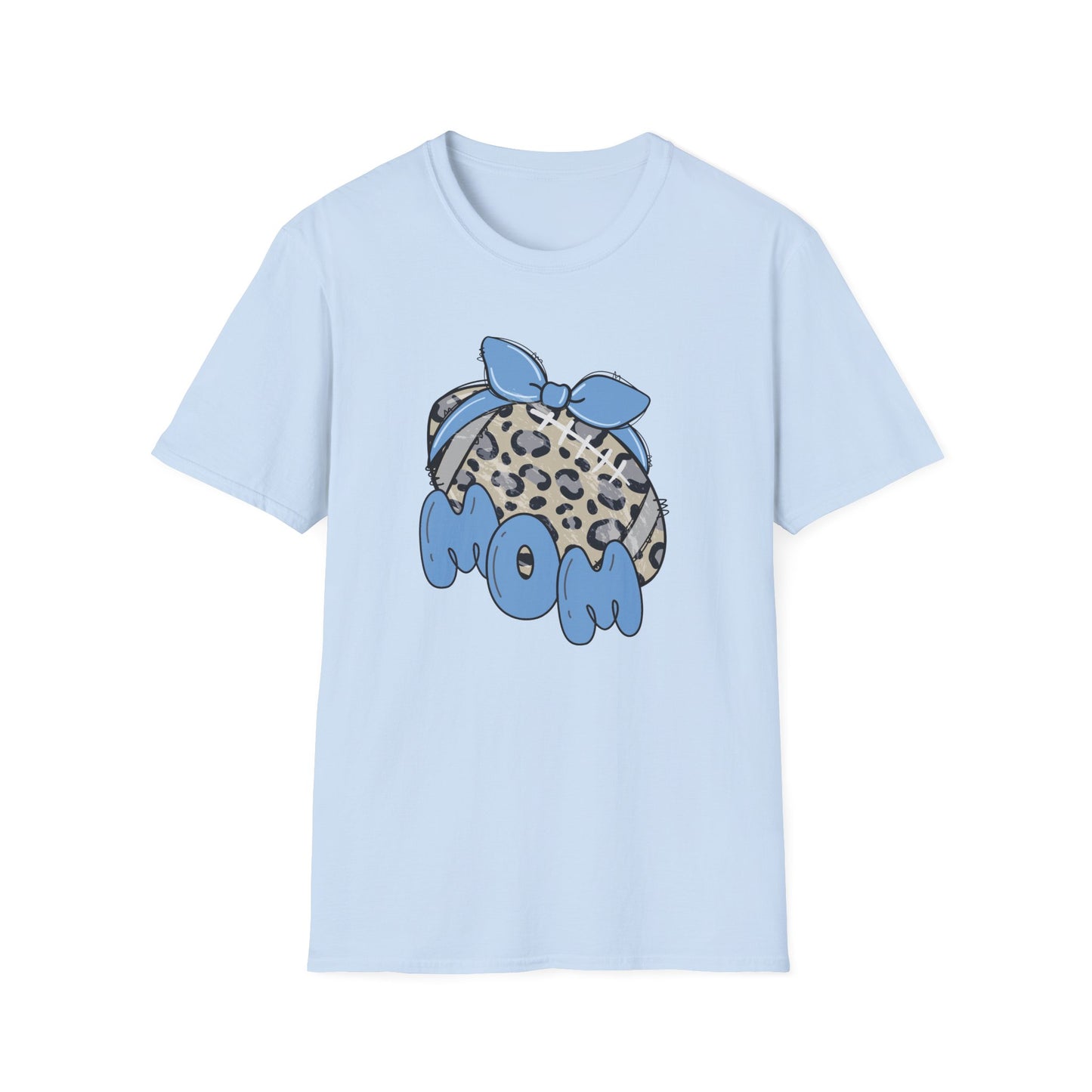Football Mom Leopard Print T-Shirt, Gifts for Moms, Trendy Graphic Tee, Football Fan, Cute Casual Wear