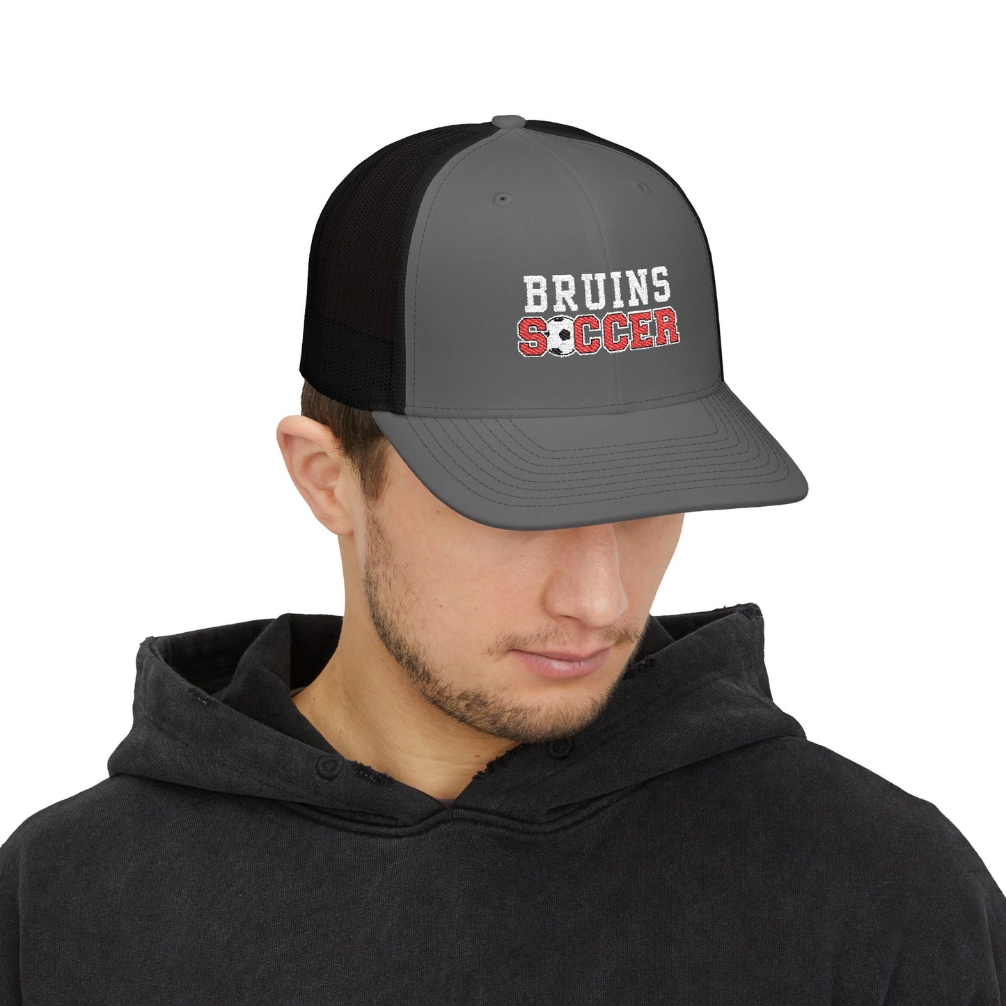Bruins Soccer Snapback Trucker Cap, Adjustable Hat, Sports Cap, Gift for Soccer Fans, Outdoor Cap, Team Spirit Hat
