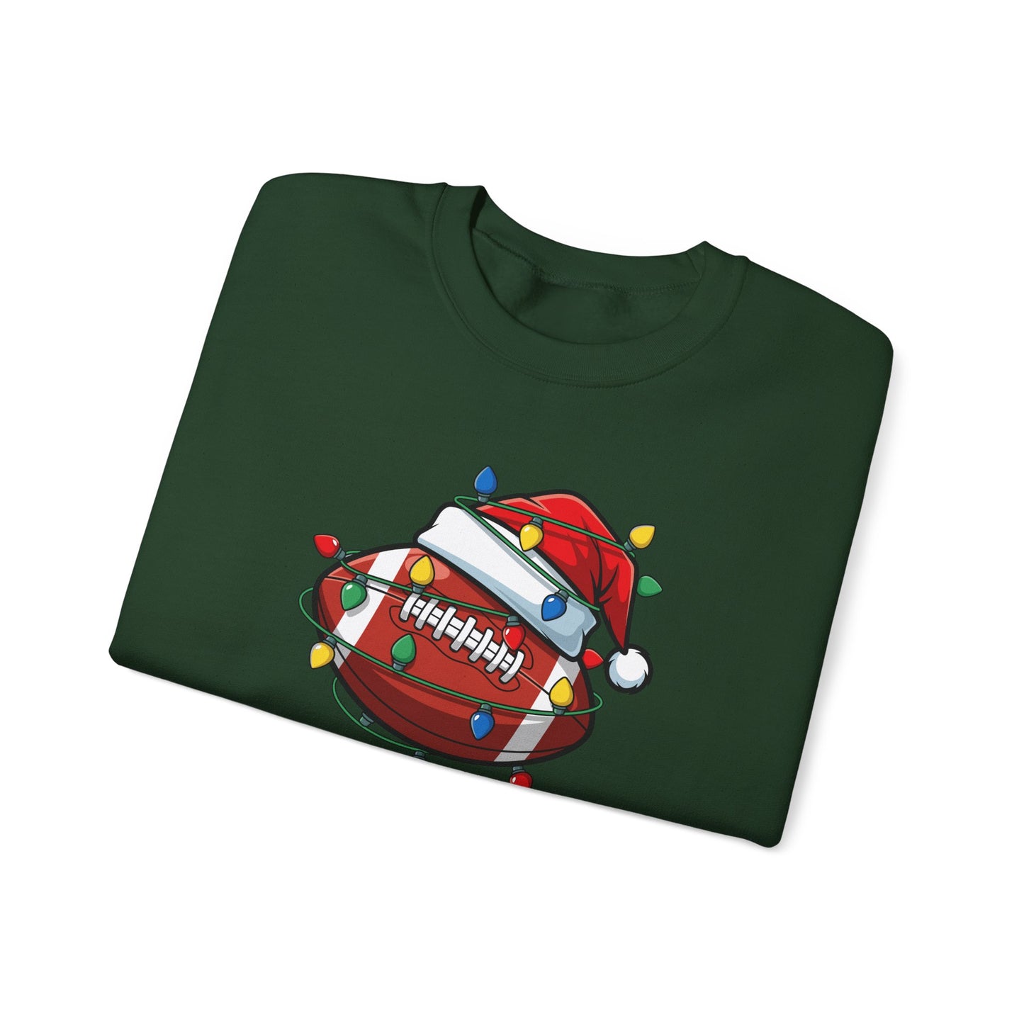 May Tackle While Untangling Lights Holiday Crewneck, Football