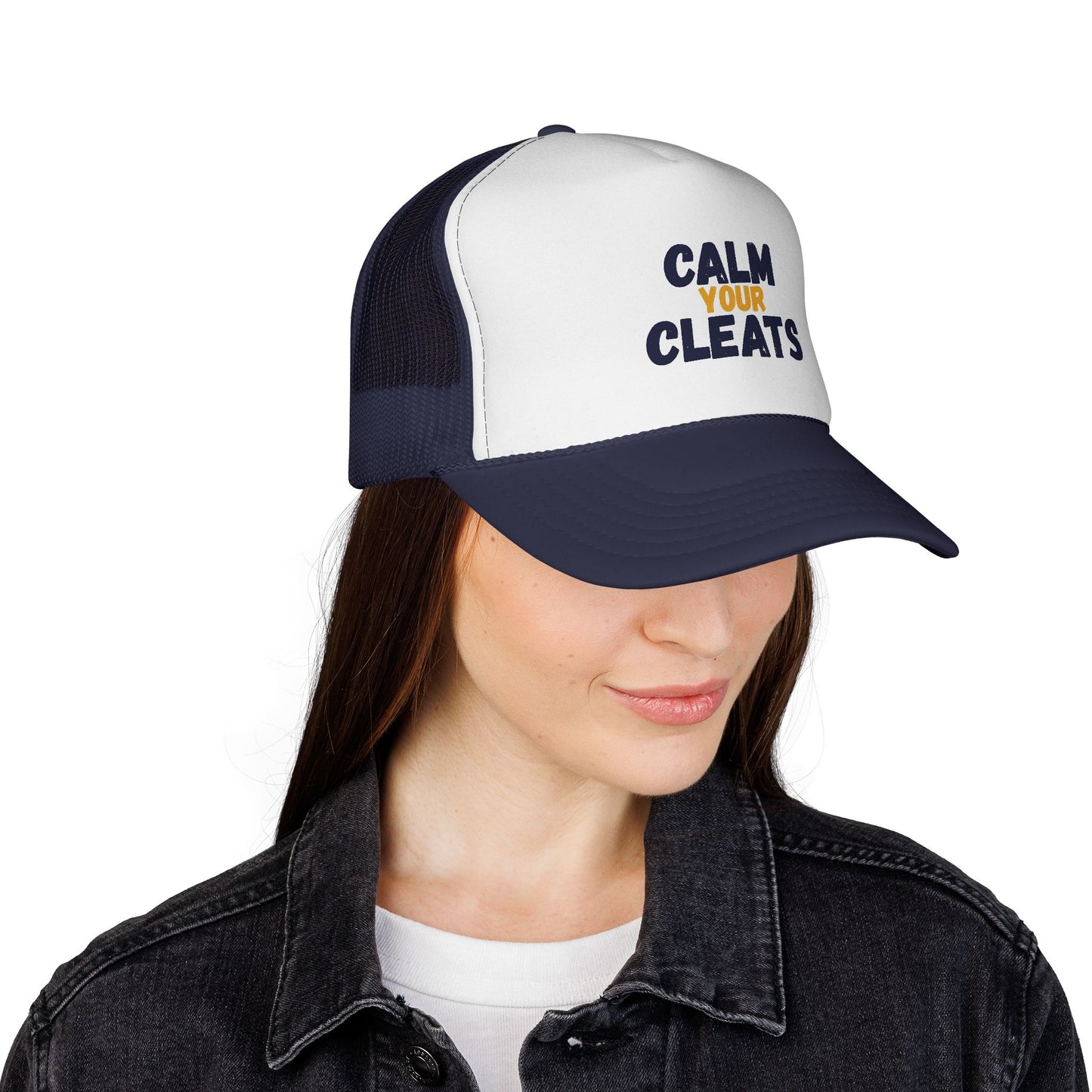 Calm your Cleats Trucker Hat:  Game Days, and Casual Outings, Gift for Soccer Lovers